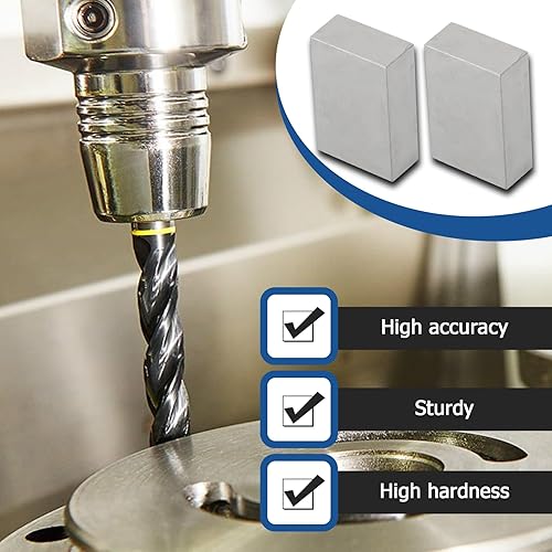 Miniatura 3 de WFLNHB 1 par de bloques de 2 x 3 pulgadas, sin agujeros, juego de acero endurecido liso (1 x 2 x 3 pulgadas), 123 juegos de fresado de precisión