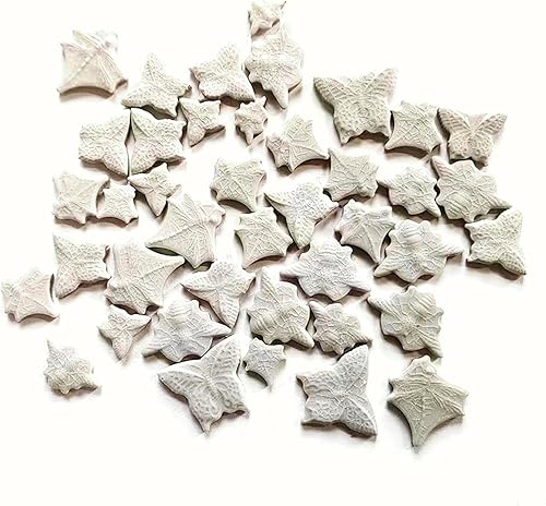 Mosaico de cerámica de libélula + abeja + mariposa agrietado de hielo de 1.1 libras, piedras para hacer mosaicos, pasatiempos hechos a mano para