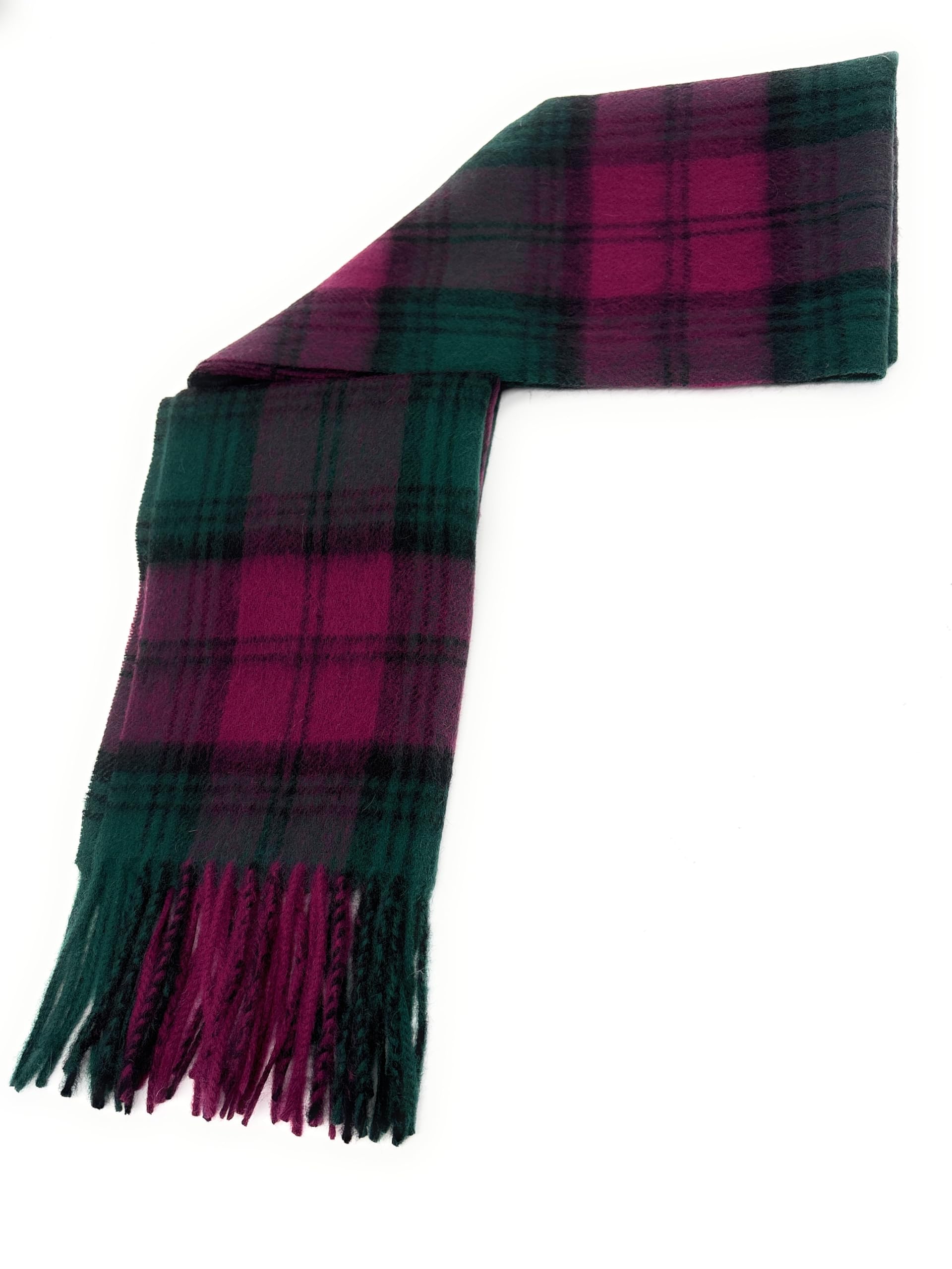 Scottish Essence Unisex Lindsay Traditional Scottish Pure Lambswool Tartan Clan Scarf, Winter Accessory (Lindsay)
