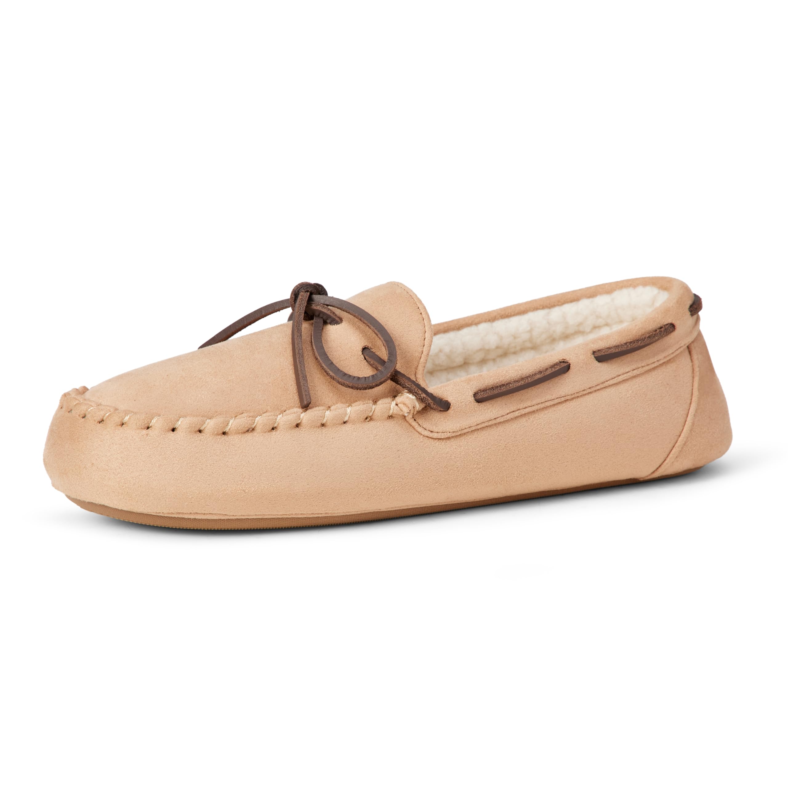 Amazon Essentials Women's Moccasin Slippers, Sand, 5