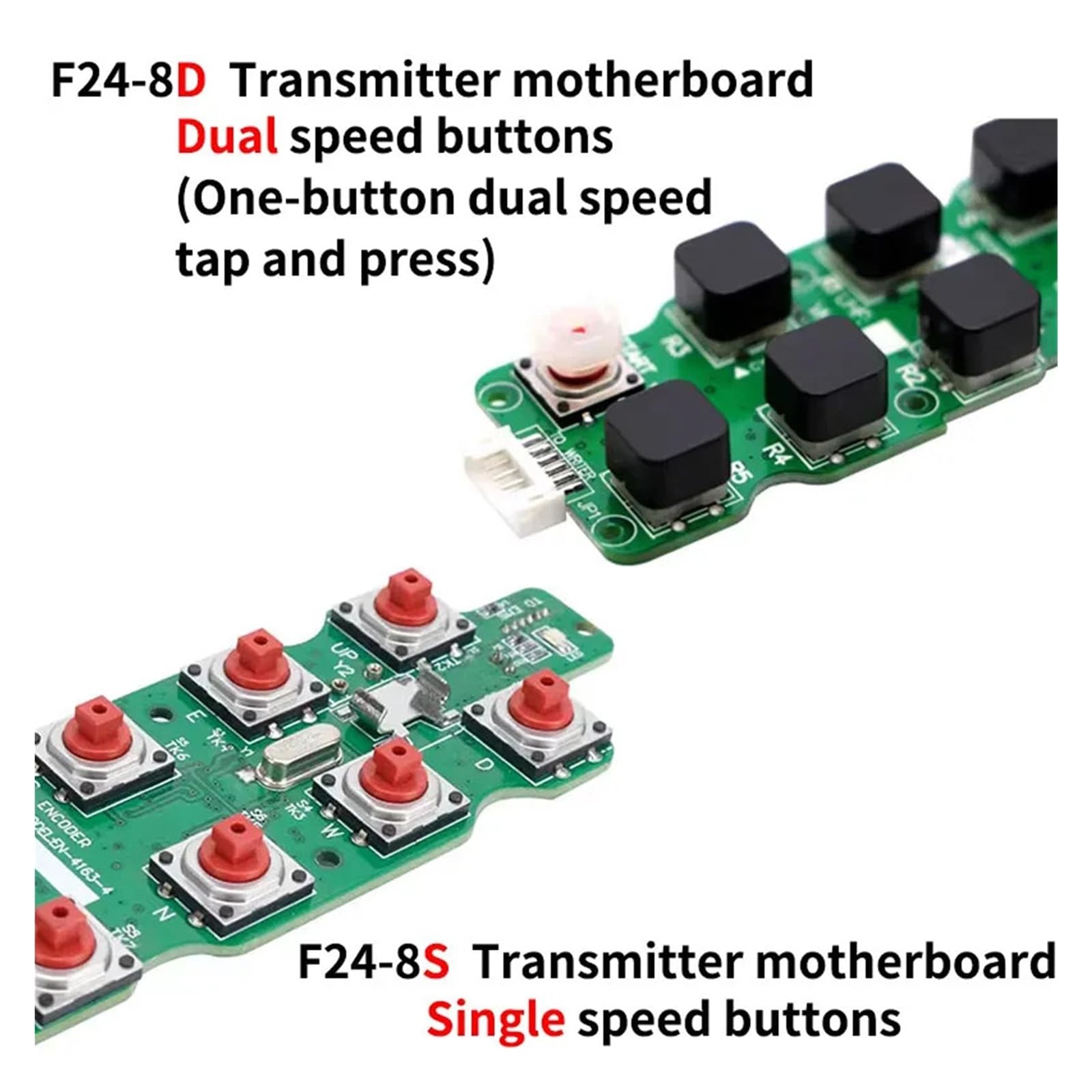 F24-8D/S Interruptor de control remoto industrial inalámbrico de doble velocidad para grúa de radio elevador, controlador de puente elevado F24-10D/S F24-12D (F24-8D, 48V)
