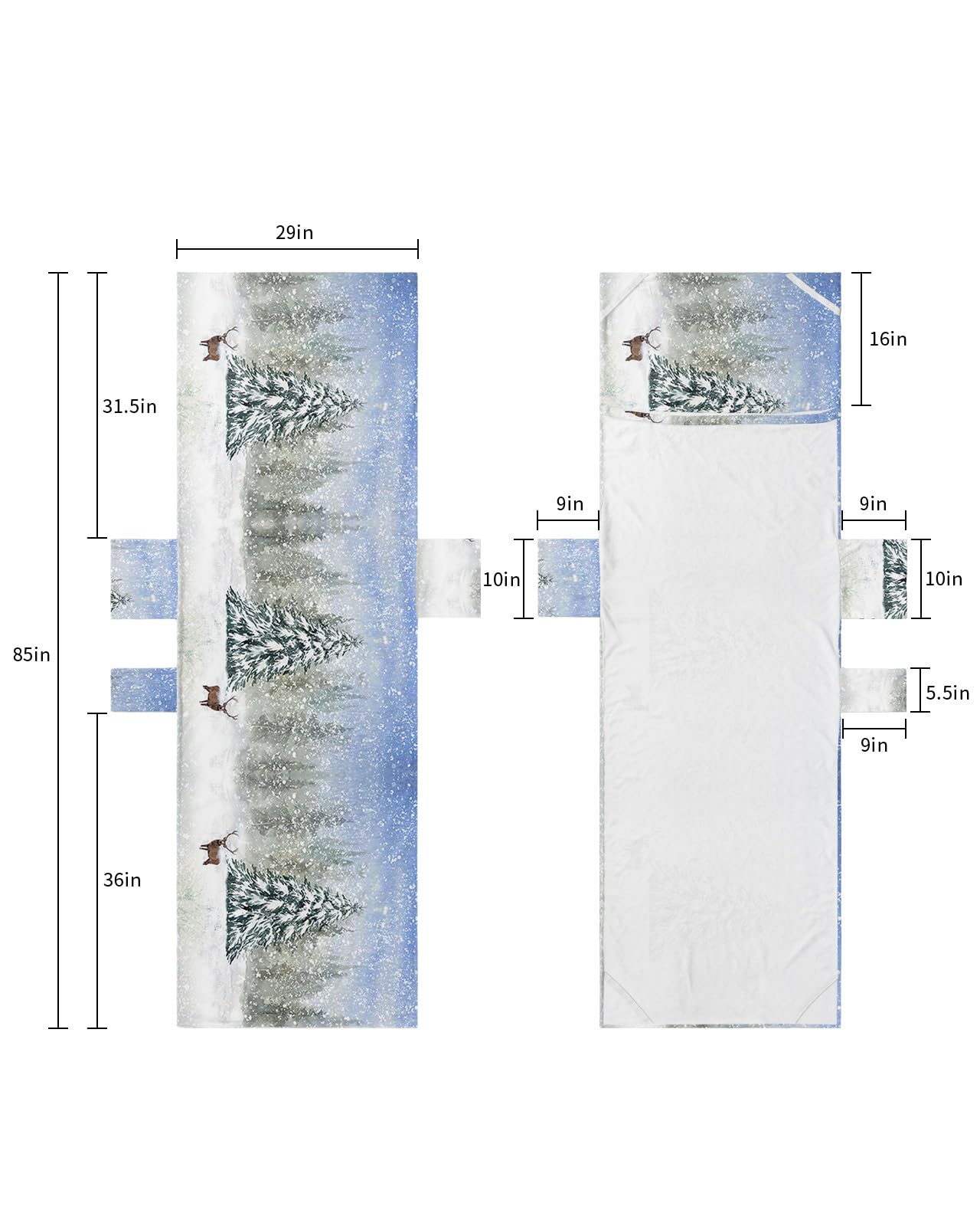 Christmas Beach Lounge Chair Towel Cover, Soft Chaise Lounge Towel with Side Pockets Patio Pool Chairs Cover for Beach/Pool Sunbathing 29x85 Xmas Tree Elk Winter Snowflake