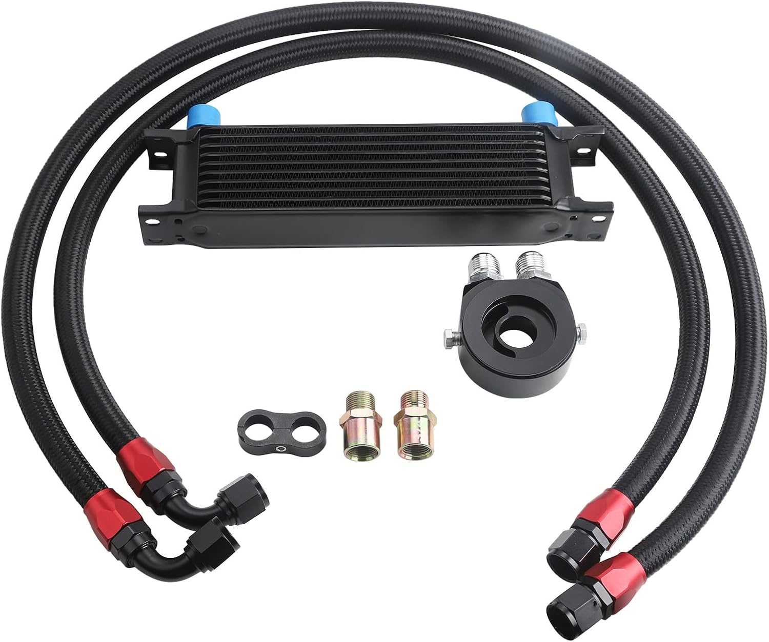 Universal 10 Row Oil Cooler Kit, 10AN Transmission Engine