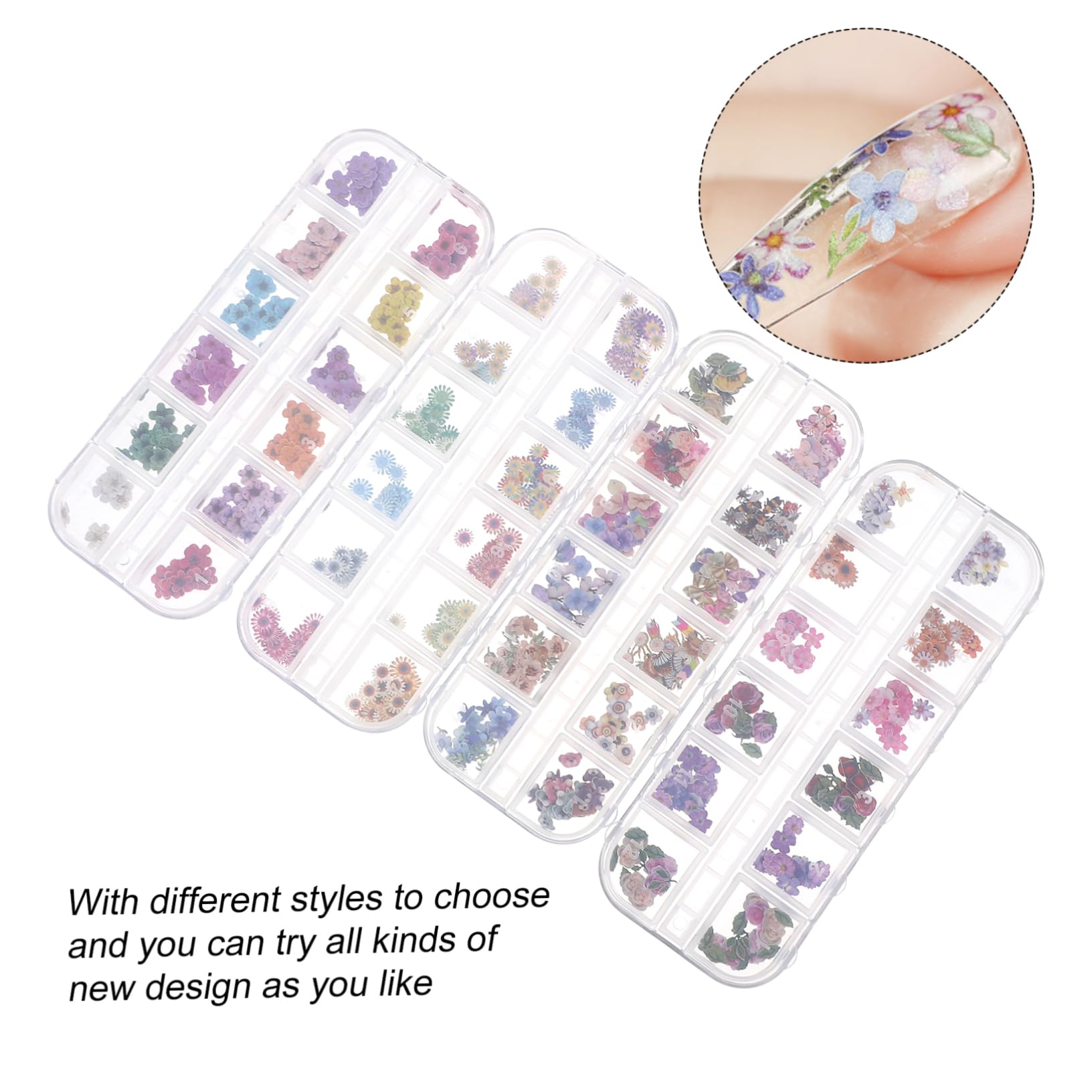VALICLUD 2 Set Fogli Di Unghie Adesivi Per Unghie Numero Adesivo Decalcomanie Per Unghie Arte Delle Unghie Decalcomania Di Nail Art Forniture Per Unghie Colorato Polpa Di Legno 4 Scatole*2
