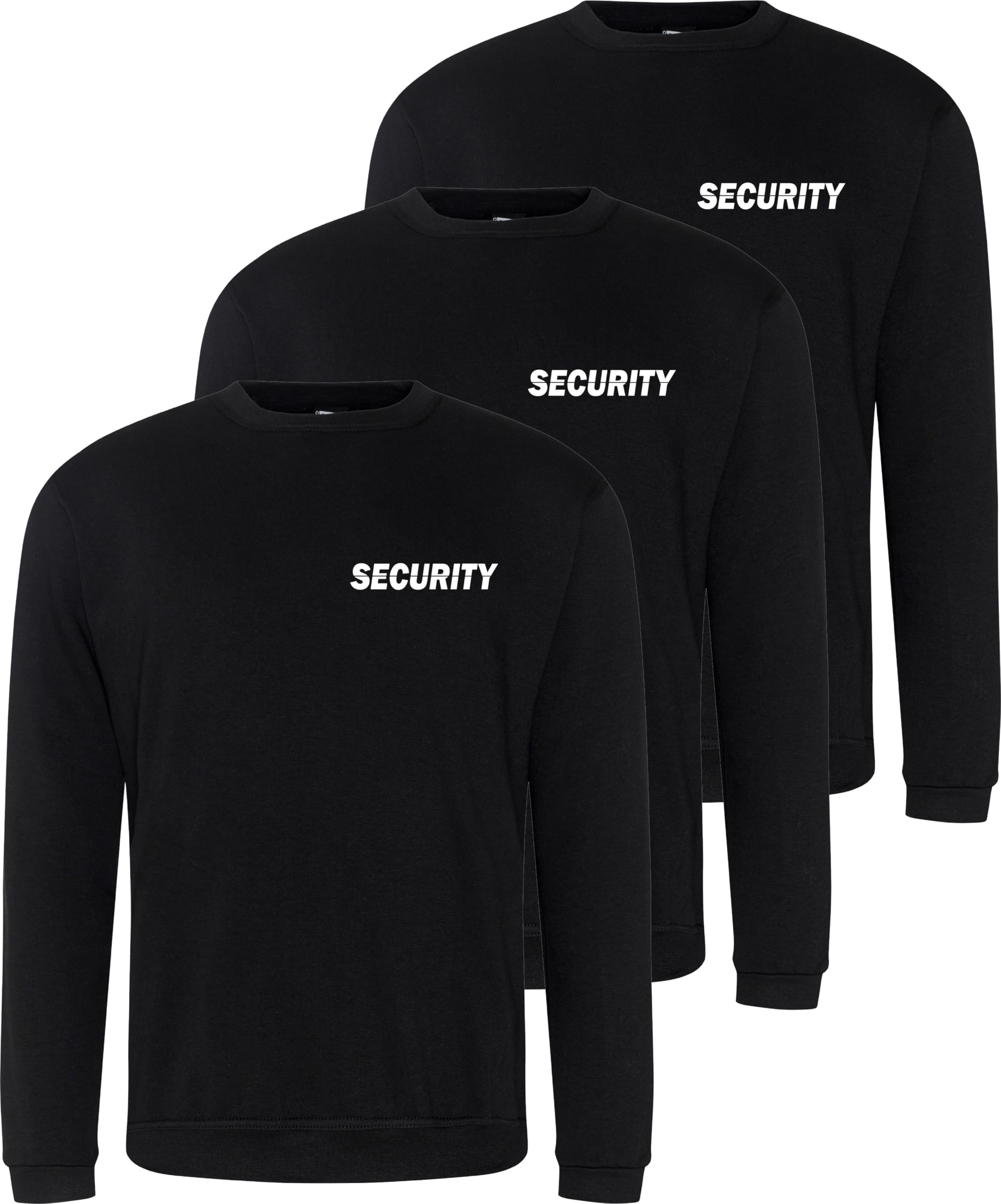 Pullover: Security - 3er Pack - Pullover für Sicherheitsdienst · Türsteher und Ordner Security Sweat-Shirt Hoodie Sweater Dienstbekleidung