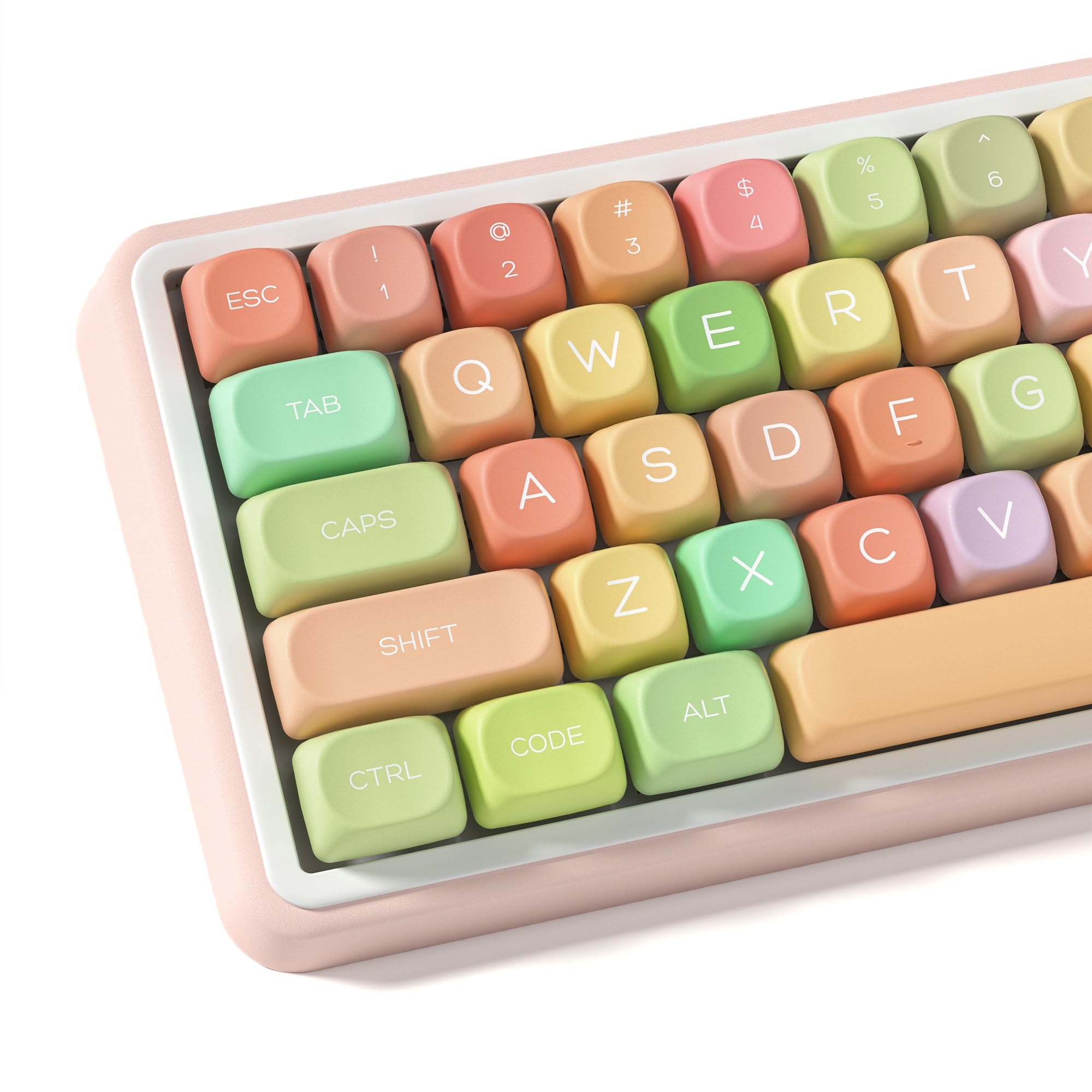 dagaladoo Cute Candy Keyboard keycap Set,dye sub pbt keycaps Colorful,MOA Profile Custom keycaps, Rainbow Keyboard Key Cap for Cherry Gateron MX Switches Mechanical Keyboards(134 Keys)