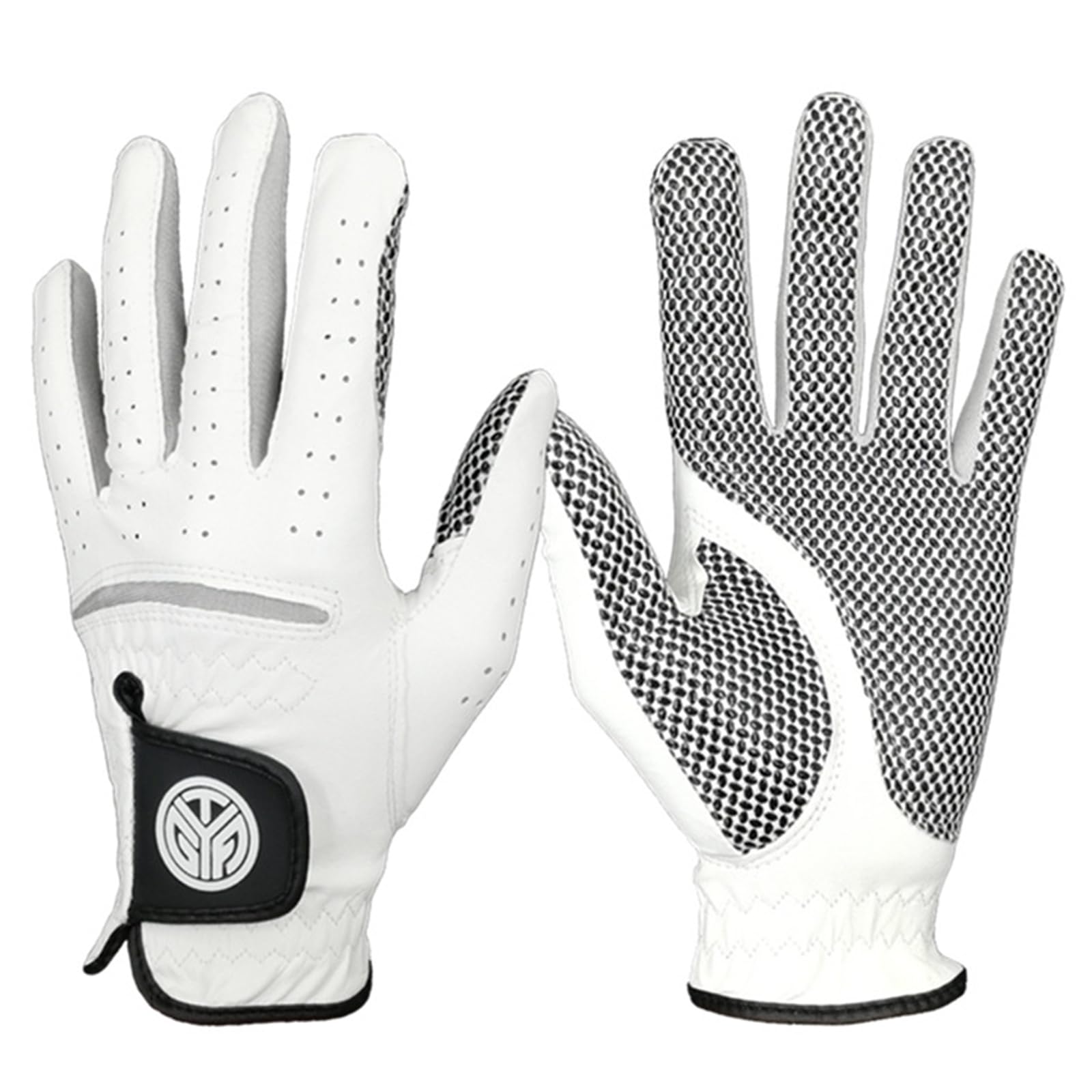 Gant de Golf Gauche Droite Gants D'entraînement de Swing pour Hommes en Cuir Doux et Confortable Gants de Golf Respirants Antidérapants Résistants à l'usure,Right,27(Length20.5cm)