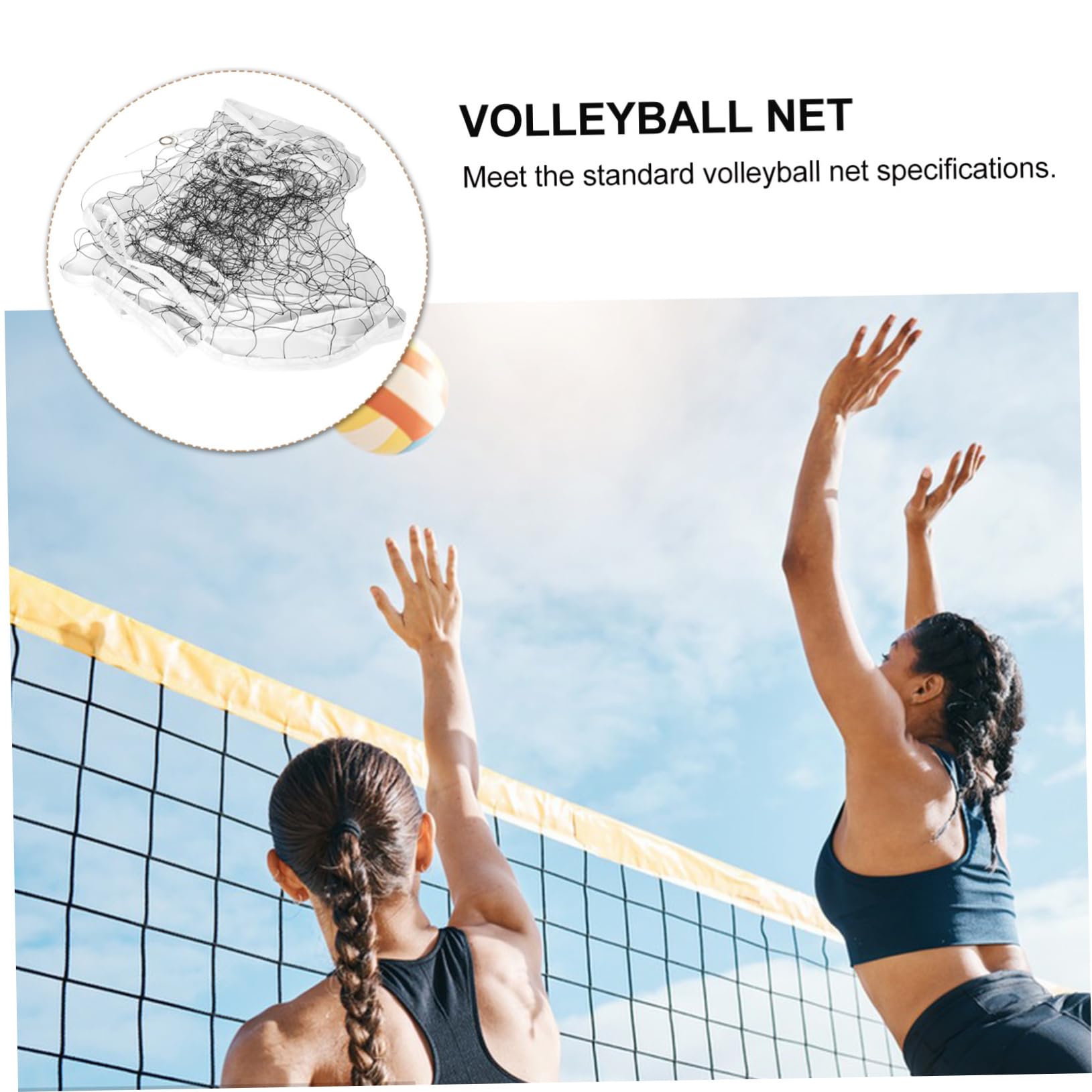 Kisangel Red De Voleibol Alta Resistencia Portátil para Exteriores e Interiores Reforzada para Piscina y Patio
