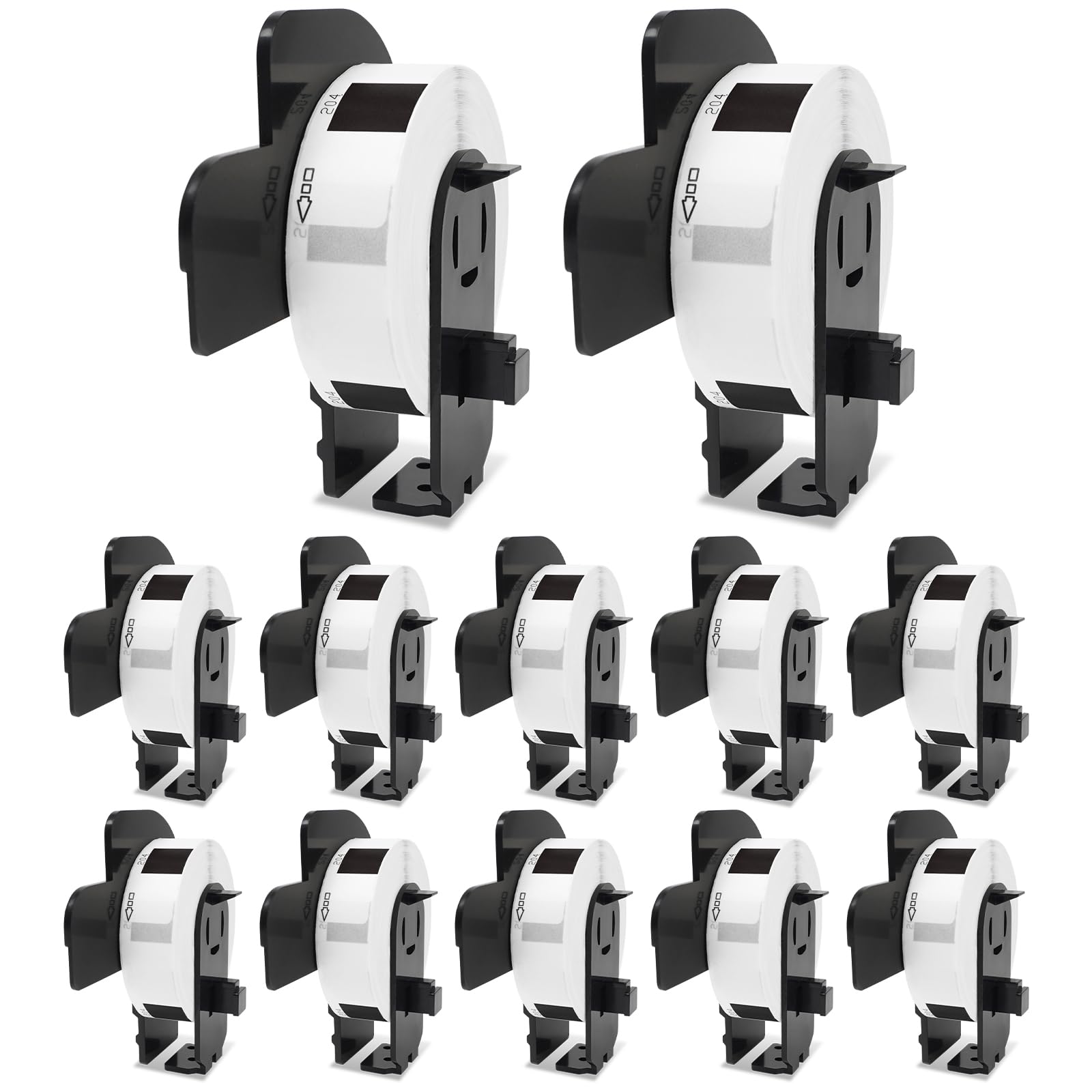 Photo 1 of Supdesk Compatible Address Labels Replacement for Brother DK-11204/DK-1204(0.66" X2.1”) Die-Cut All Purpose Shipping Barcode Label Use with Brother QL Label Printers 12 Rolls 4800 PCS