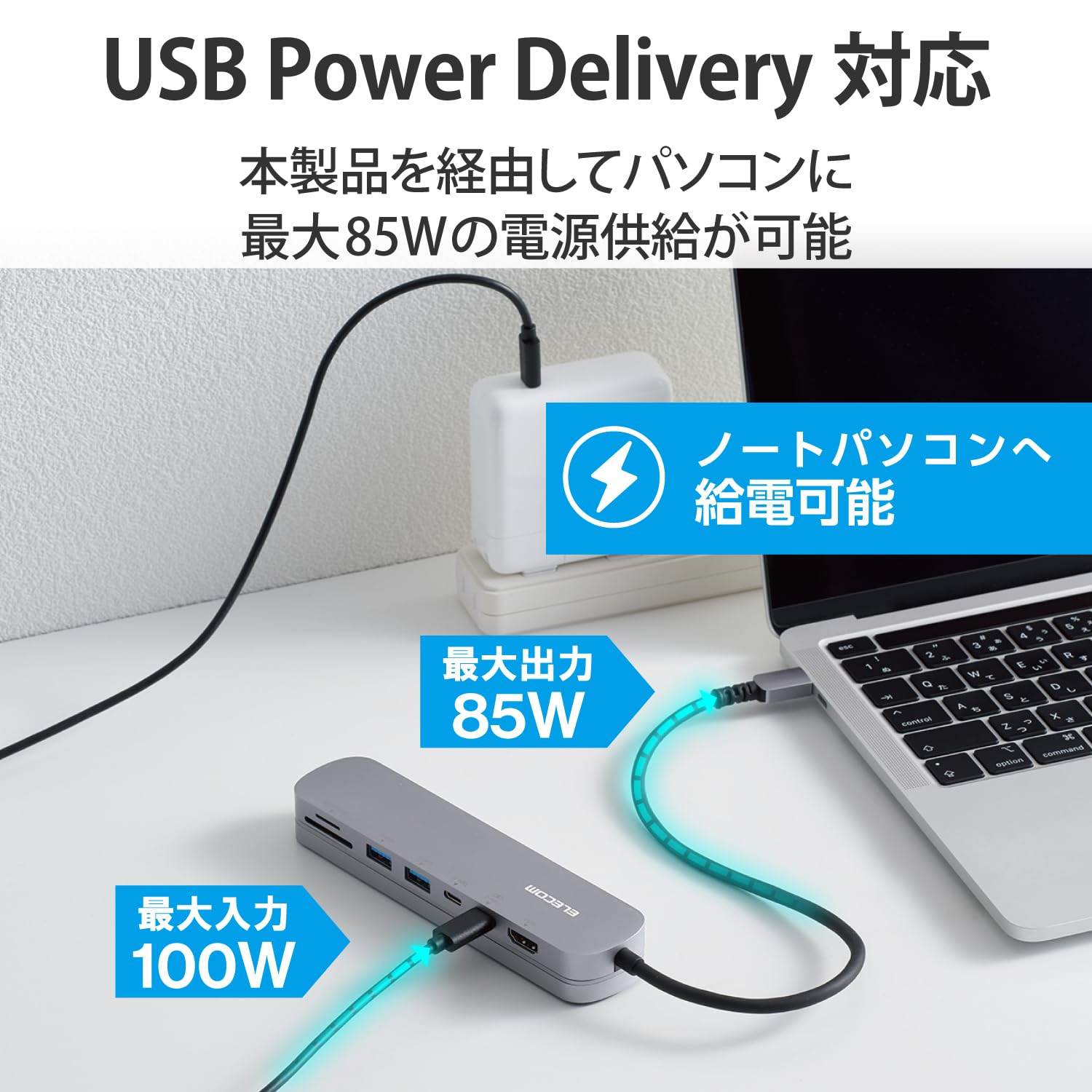 エレコム　ドッキングステーション　DST-C20SV USB Type-Cデータポート/固定用台座付きドッキングステーション - DST