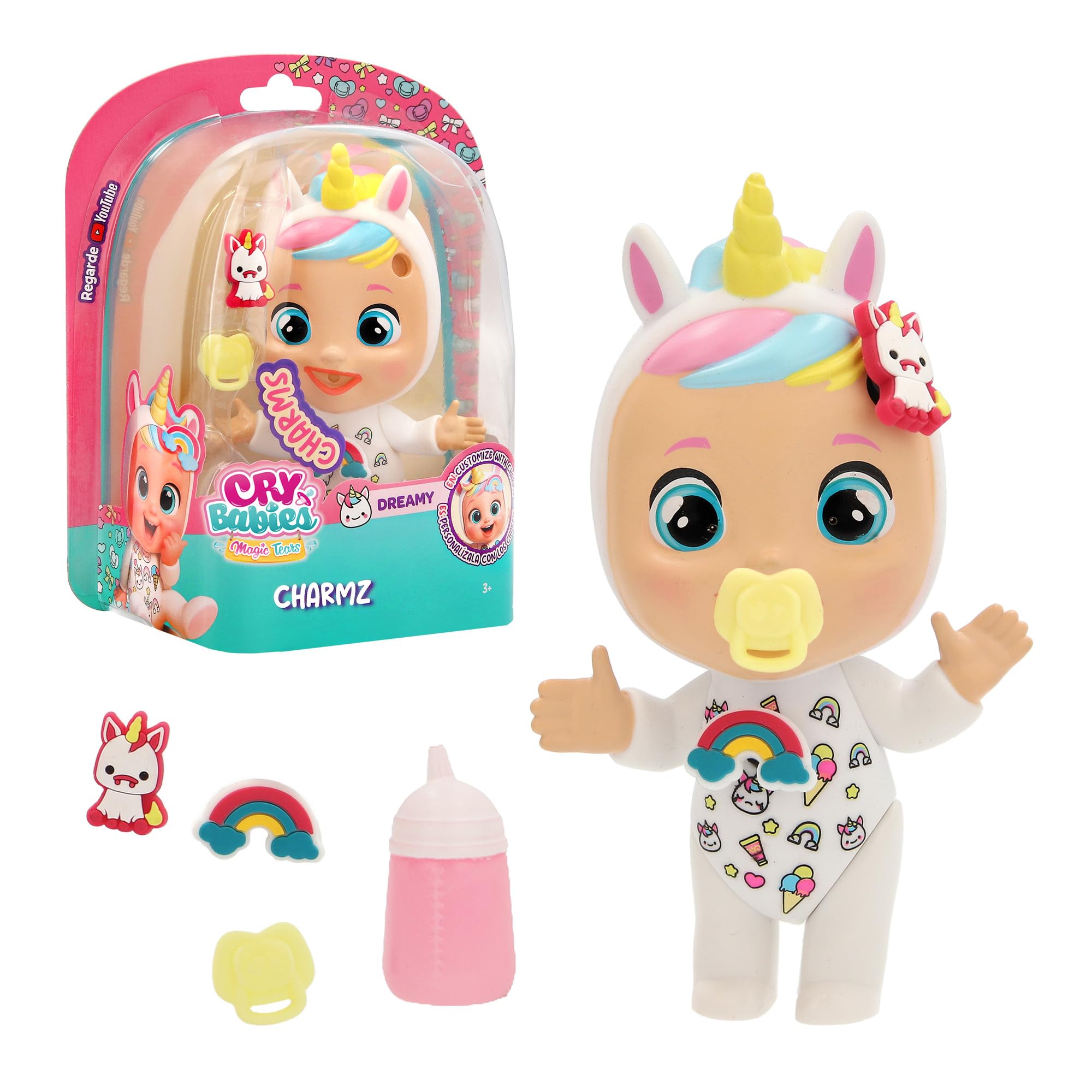 CRY BABIES MAGIC TEARS CHARMZ Mini bambole collezionabili a sorpresa 8 bambole bebè con charm da personalizzare Bambini dai 3 anni in su - 1