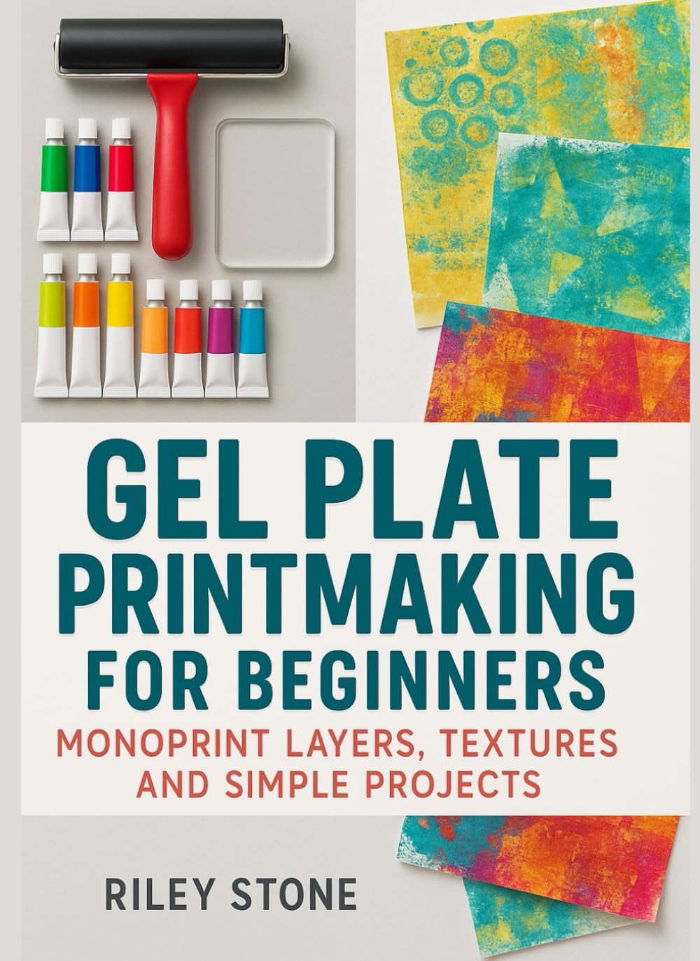 GEL PLATE PRINTMAKING FOR BEGINNERS: Monoprint Layers, Textures And Simple Projects