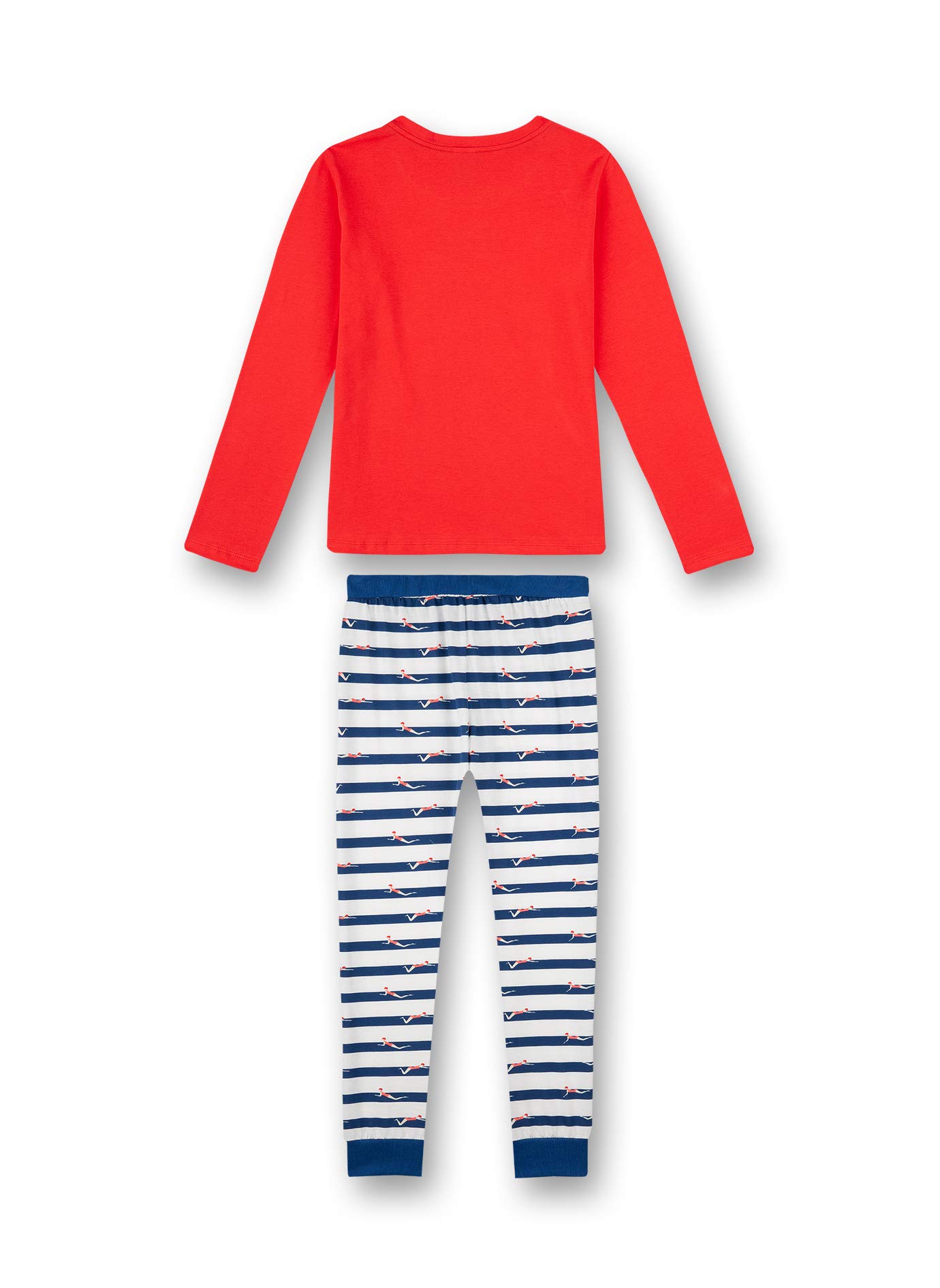 Sanetta Mädchen Schlafanzug Lang Rot Pyjamaset