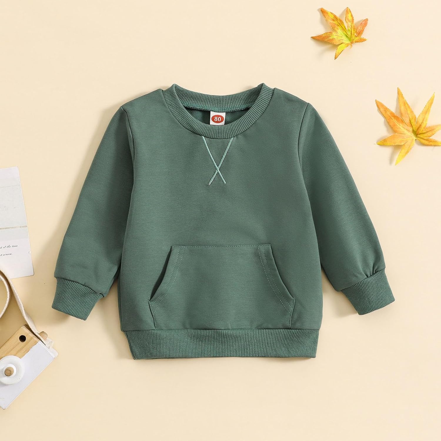 Girls' Fashion Hoodies & Sweatshirts Long Sleeve Crewneck Solid Pullover Top Unisex Youth Cute Comfort Outfit For Casual Wear
