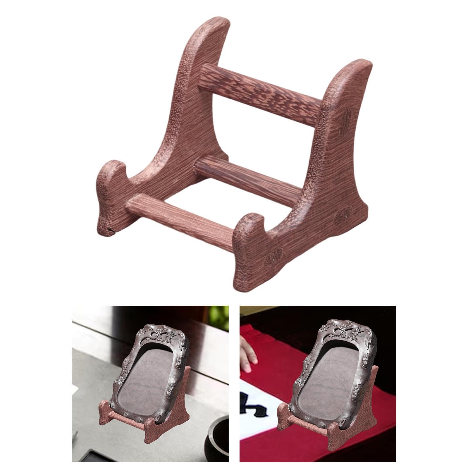 Plate Stand for Display, Stone Holder Inkstone Holder Practical Multipurpose Sturdy Decorative for Picture Frame Stone, S