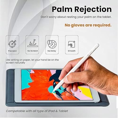 Miniatura 3 de Lápiz óptico para iPad | Apple Pen Lápiz rechazo de palma e inclinación | Carga rápida 2X | Líder baja latencia | iPad 6 a 10, iPad Pro 11