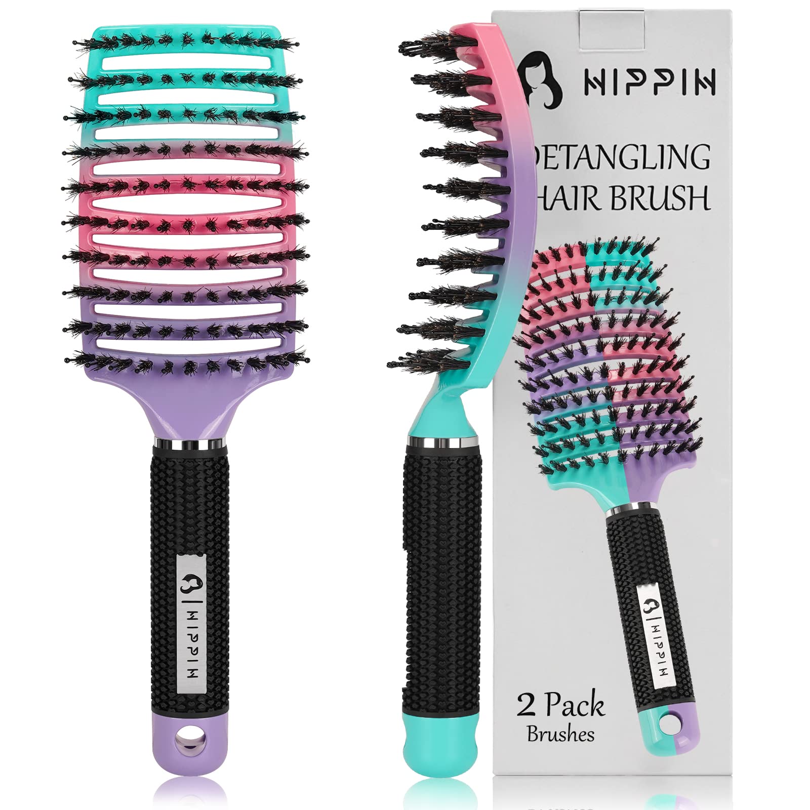 HIPPIH Detangling Brush 2-Pack