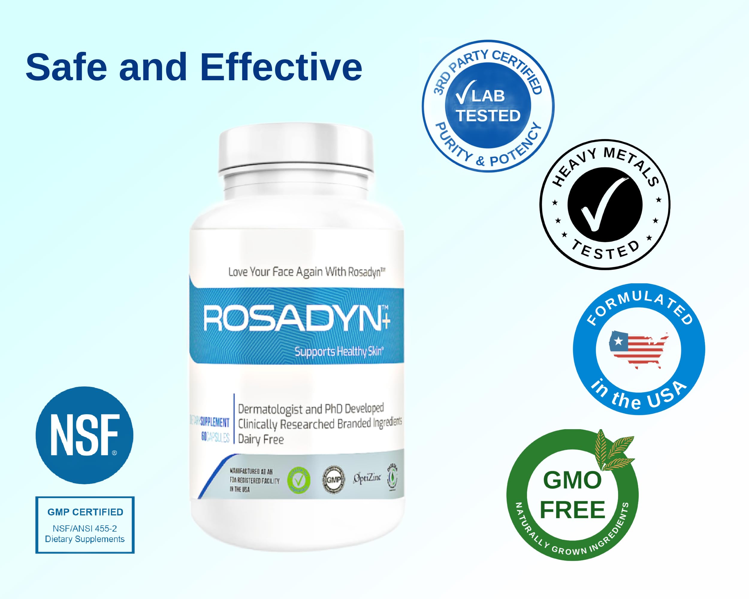Amazon.com: Rosadyn+ Rosacea Skin Care Supplement for Redness of Face, Eye  and Nose