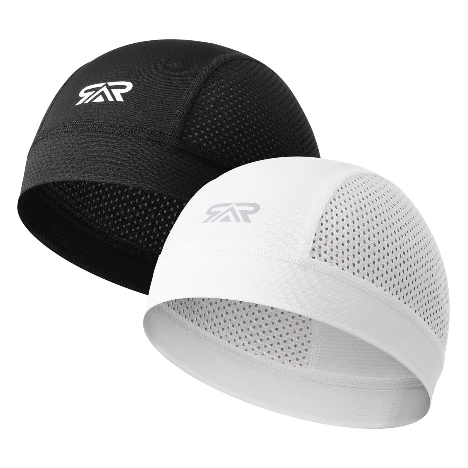 SUNMECI 2 Pcs Cooling Breathable Mesh Skull Cap for Men Women Lightweight Quick Dry Cycling Moto Helmet Hard