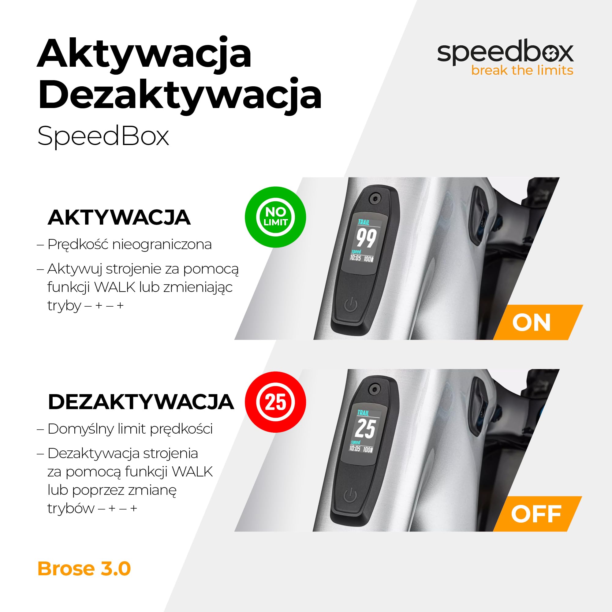 SpeedBox 3.0 kompatybilny z Brose/Chip tuningowy dla E-Bike z silnikami Brose lub Specialized