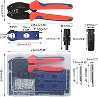 Vista 7 de Herramienta de crimpado solar para cable de panel solar con 12 pares de conectores solares, 1 crimpadora solar, 2 llaves inglesas, herramienta