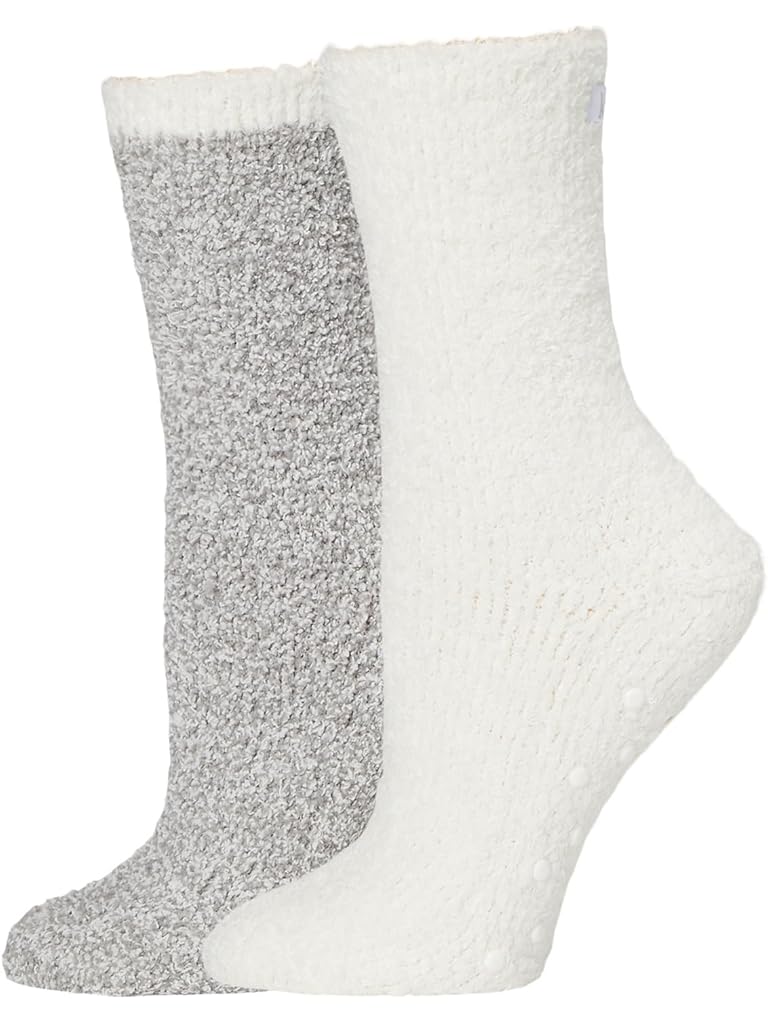 White Karen Neuburger Two Pack Cozy Slipper Socks