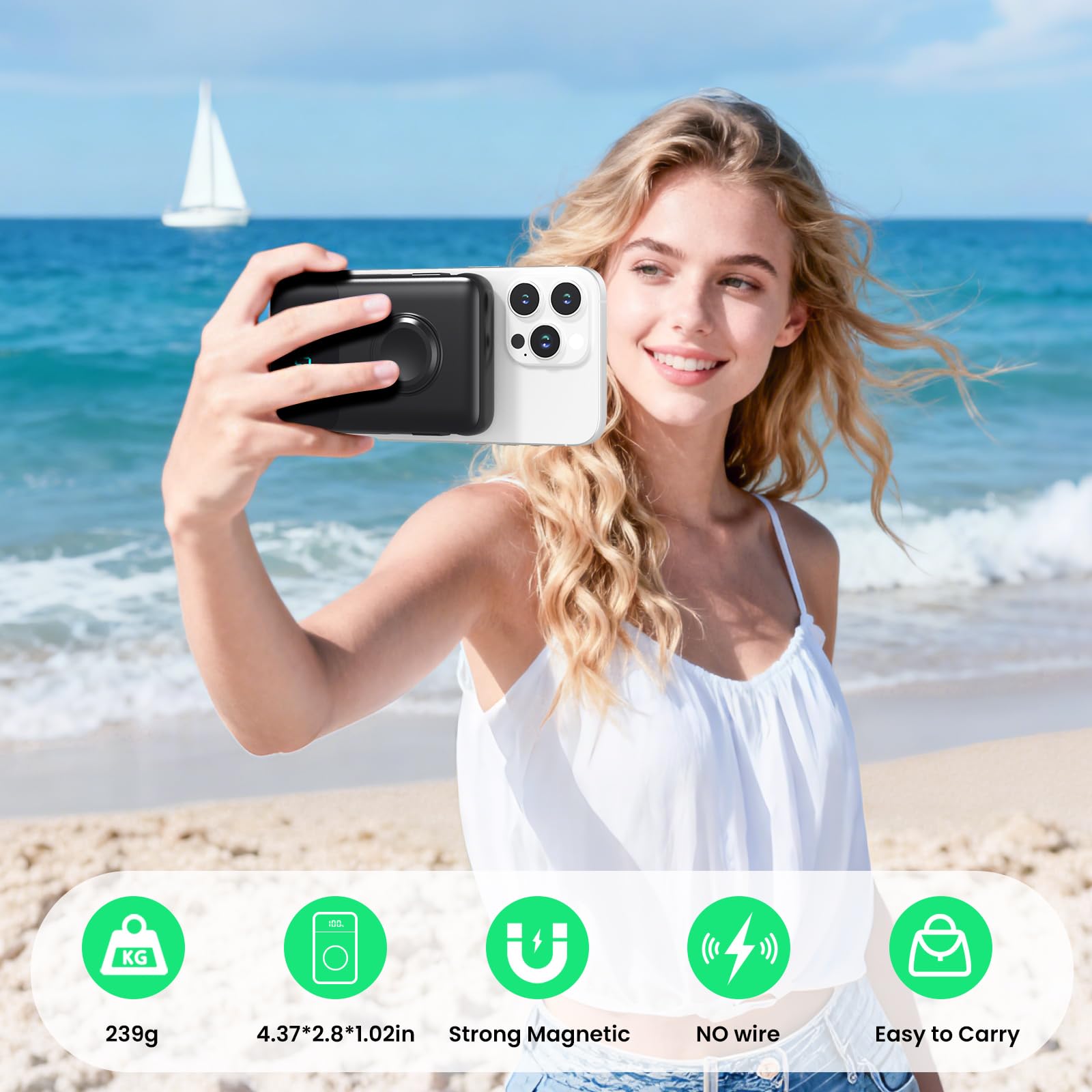 Carica iPhone 10800mAh Power Bank 25W PD Fast Charging - Dettaglio