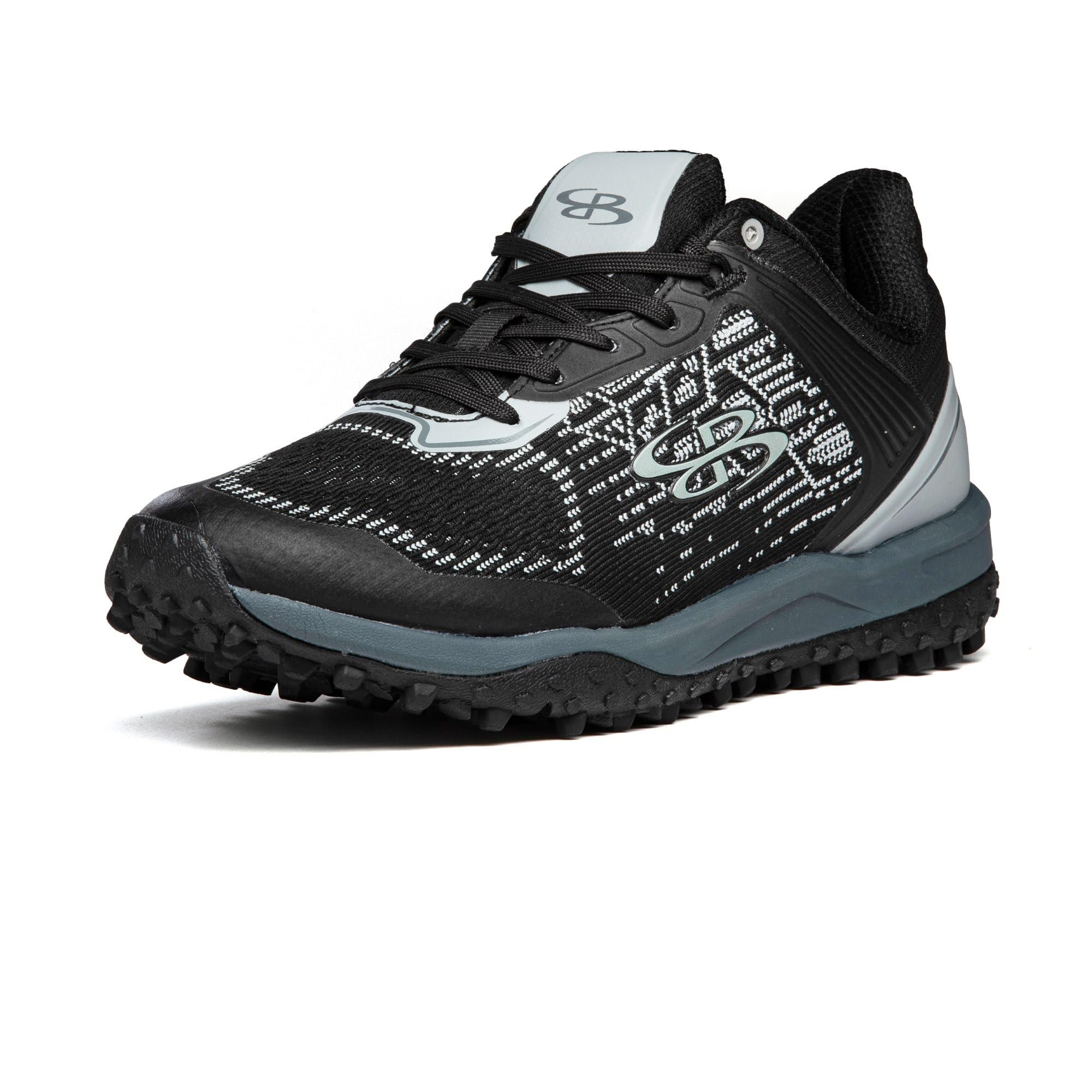 Boombah Viper Pureknit Men's Turf - Status - Black/Gray/Charcoal - Size 7.5