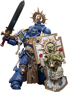 Pipigirl Genuine License 1/18 Soldier, 4inch Army Military Extreme Warrior Models Action Figures Kits Ultramarines Primaris Captain with Relic Shield and Power Sword