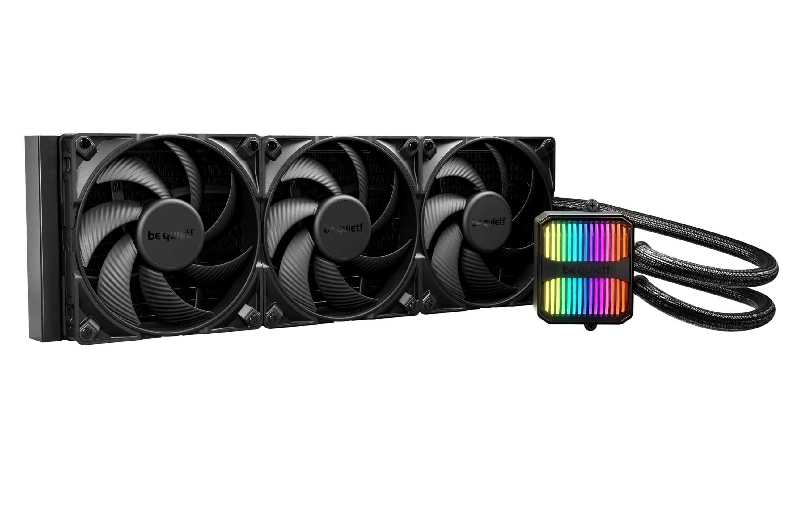 be quiet! Silent Loop 3 420mm CPU AIO Liquid Cooler | 3 Silent Wings 4 140mm PWM High-Speed Fans | Quiet Performance | 6-Pole Motor | Discreet ARGB Lighting | Refillable | Black | BW026