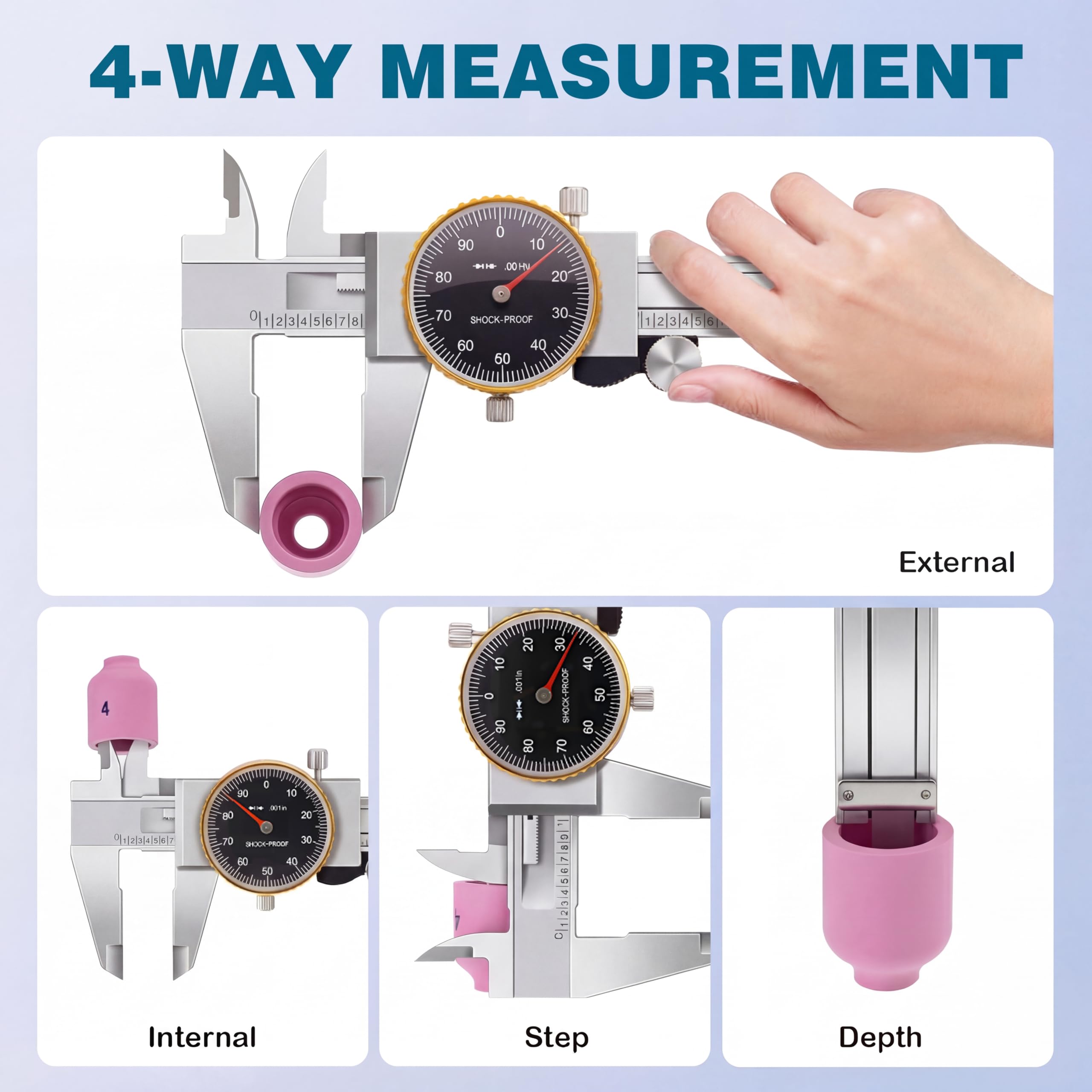 Precision Dial Calipers - 0-6 Inch, 0.001" Accuracy -5 Precision Dial Calipers - 0-6 Inch, 0.001" Accuracy -5