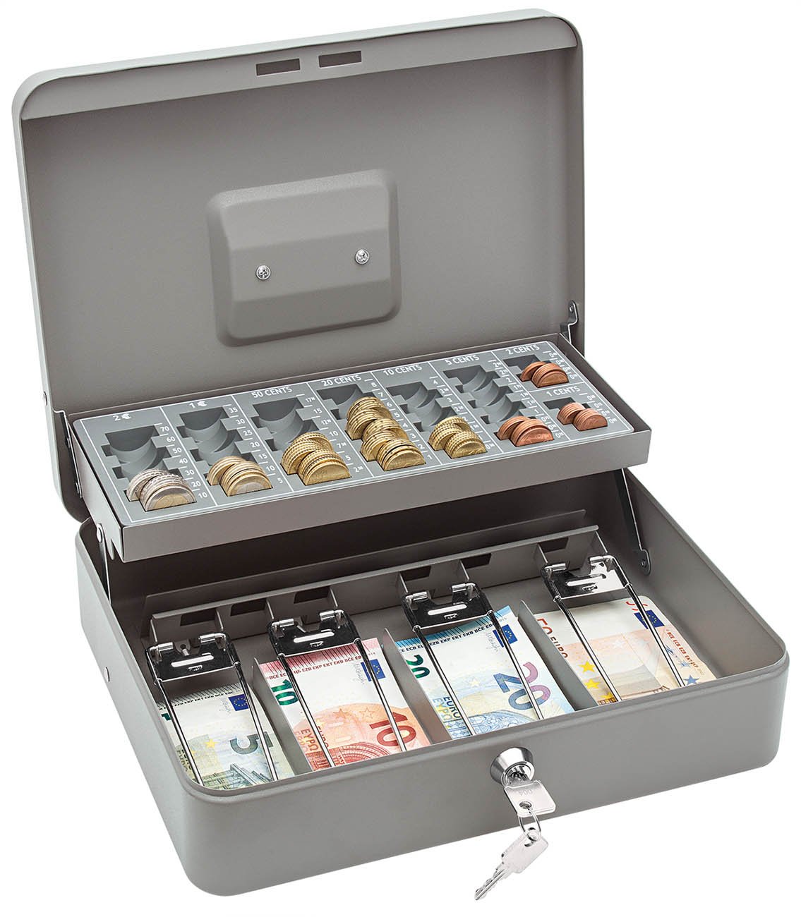 Wedo 149858012 Cassetta Contanti, 30 x 24 x 9 cm, Grigio