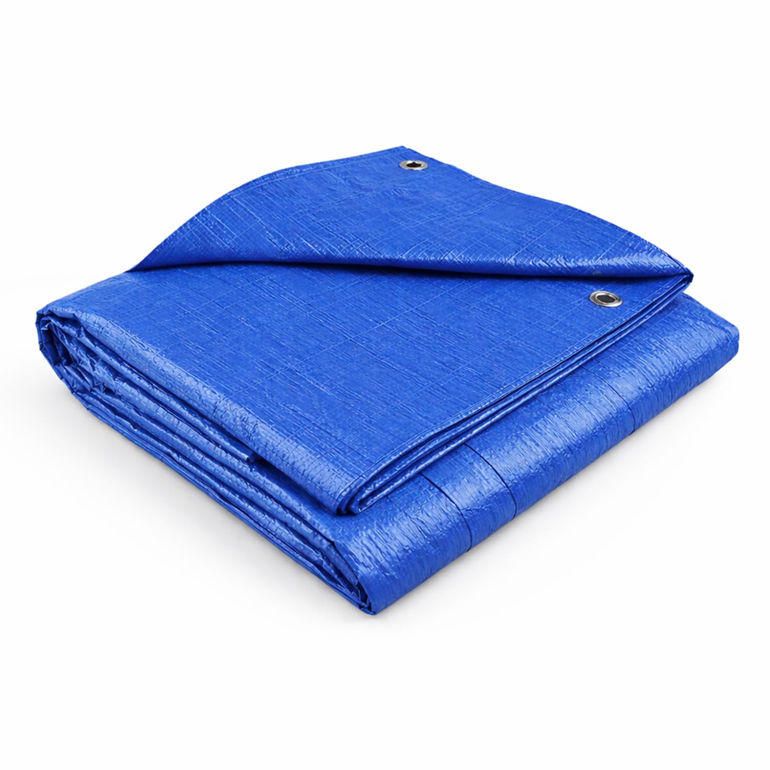 Flatro Tarpaulin Waterproof Heavy Duty (6ft x 6ft) / (1.8m x 1.8m) Blue Tarpaulin Sheet with Reinforced Eyelets | UV/Tear Resistant Multipurpose Weatherproof Tarp for Garden, Farming and Camping