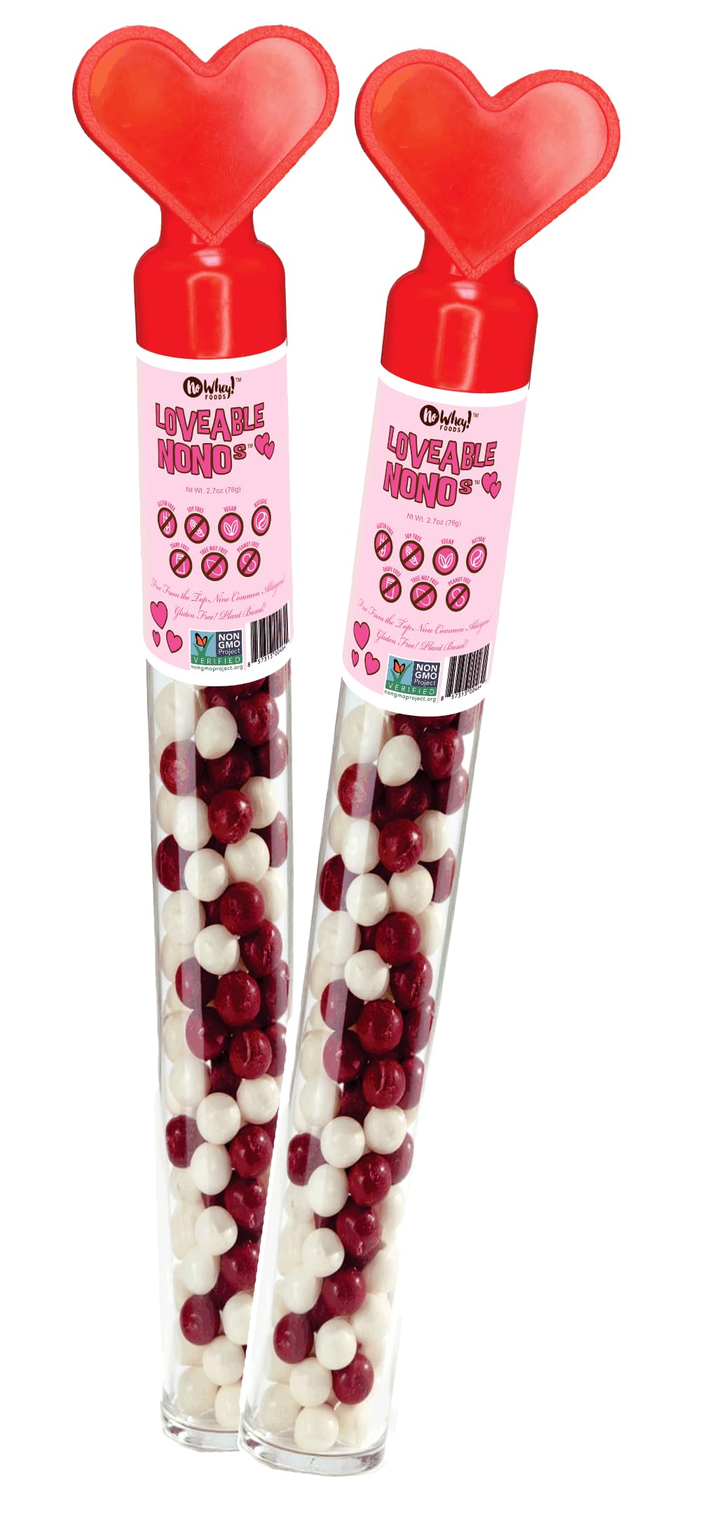 - Loveable NoNo's (2 Pack) Candy Coated Chocolate Bits | Natural Valentine's Day Chocolate | Nut Free & Allergen Friendly | Plant Based, Dairy Free, Nut Free, Gluten Free, All Natural | No Whey Foods