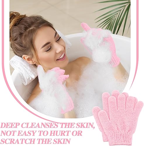 Miniatura 6 de 30 pares de guantes exfoliantes de doble cara, guantes de baño exfoliantes de nailon, guantes de ducha coloridos para hombres y mujeres, belleza,
