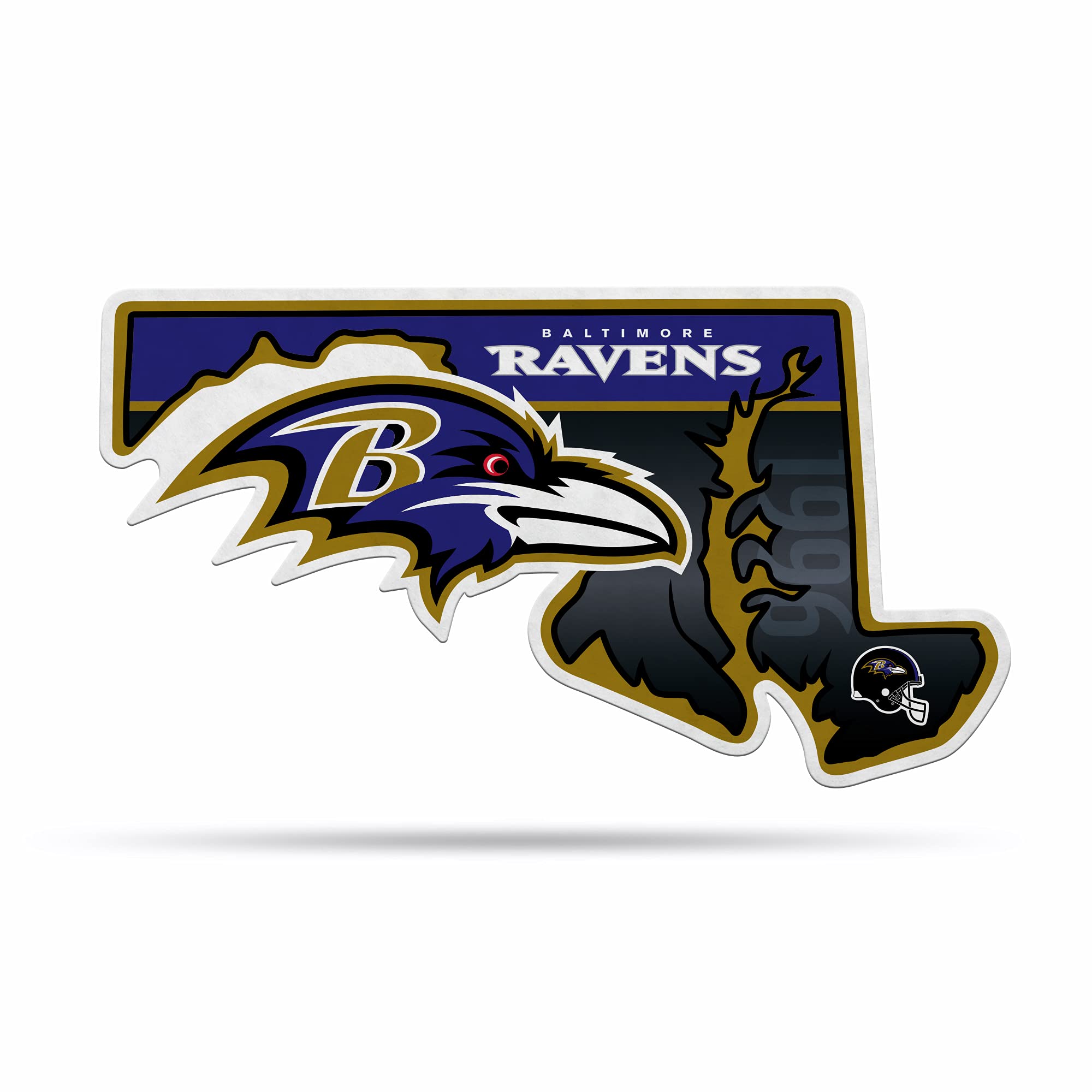 Rico Industries NFL Football State Shape Shape Cut Pennant - Home and Living Room Décor - Soft Felt EZ to Hang