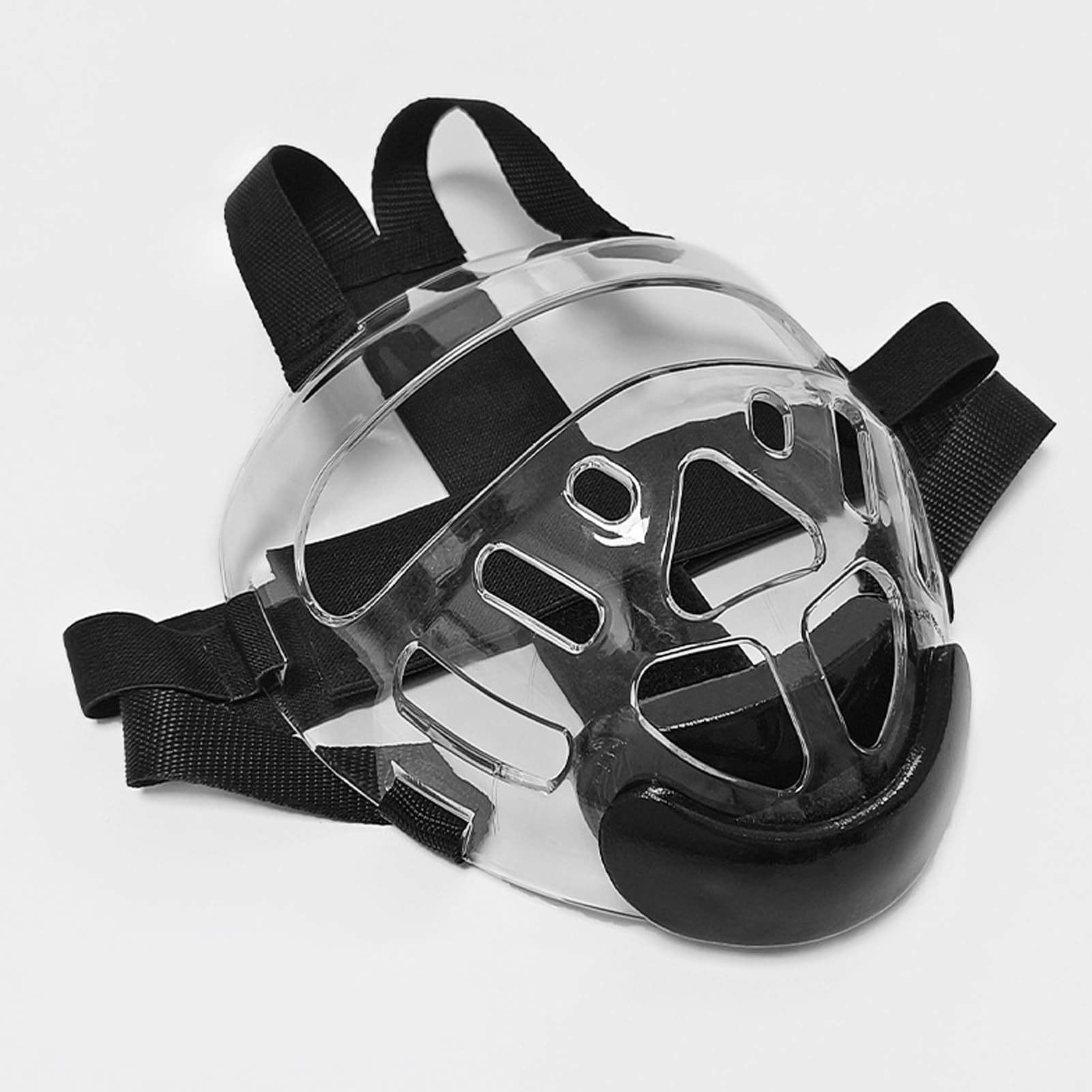 Visière de Boxe - Casque de Protection Arts Martiaux, Écran Transparent Style, Taille 20x21cm + Masque Amovible, Composant PC Éponge - pour Entraînement Karaté & Partenaire de Combat