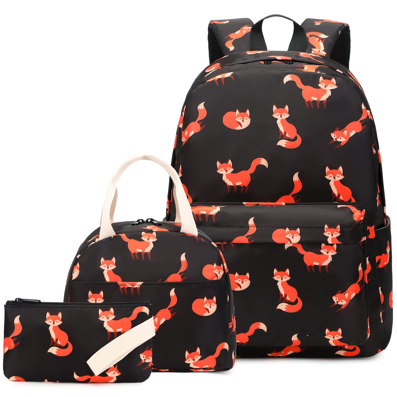 Dezcrab Kids Backpack for Girls, Teens School Bags Bookbags Set with Lunch Bag Pencil Case