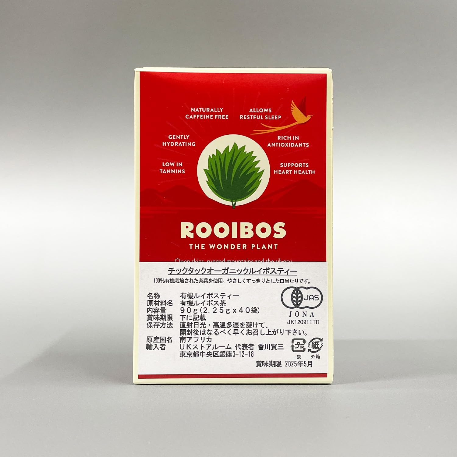 Tick Tock Tè Rooibos Biologico 40 Bustine Biodegradabili 90g