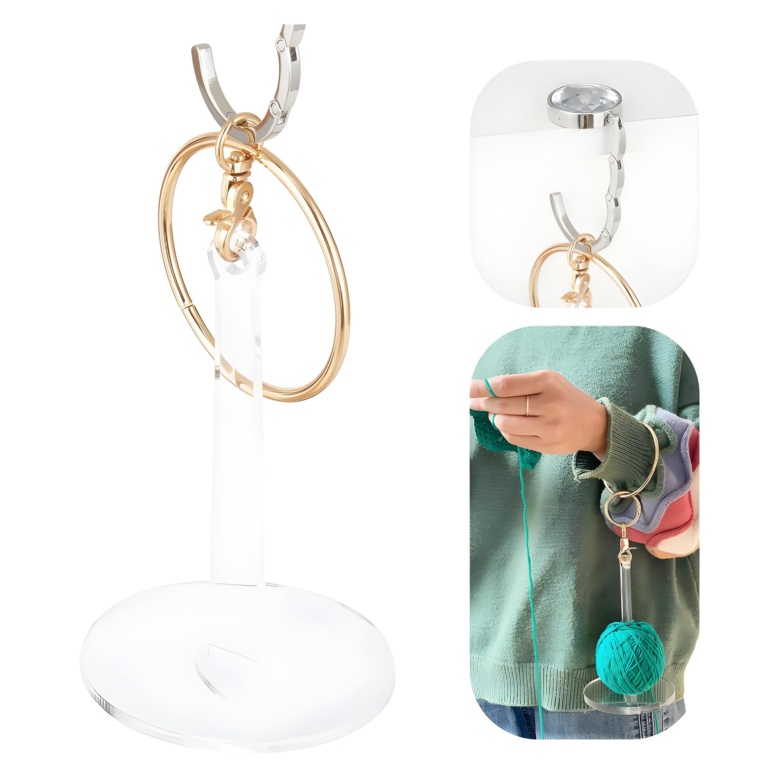 Amazon | [Luvian]リストヤーンホルダー 編み物用 糸ホルダー アクリル