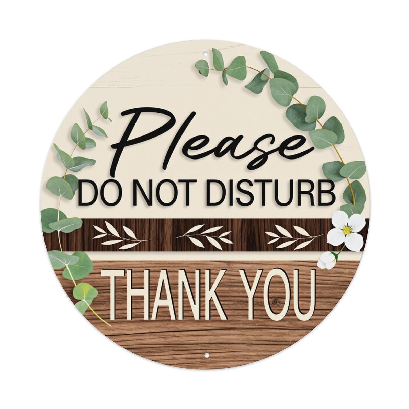 Please Do Not Disturb Thank You Round Tin Sign Retro Metal Sign for Cafe Bar Pub Home Game Room Gym Club Wall Decoration Vintage Metal Poster 8x8 Inch