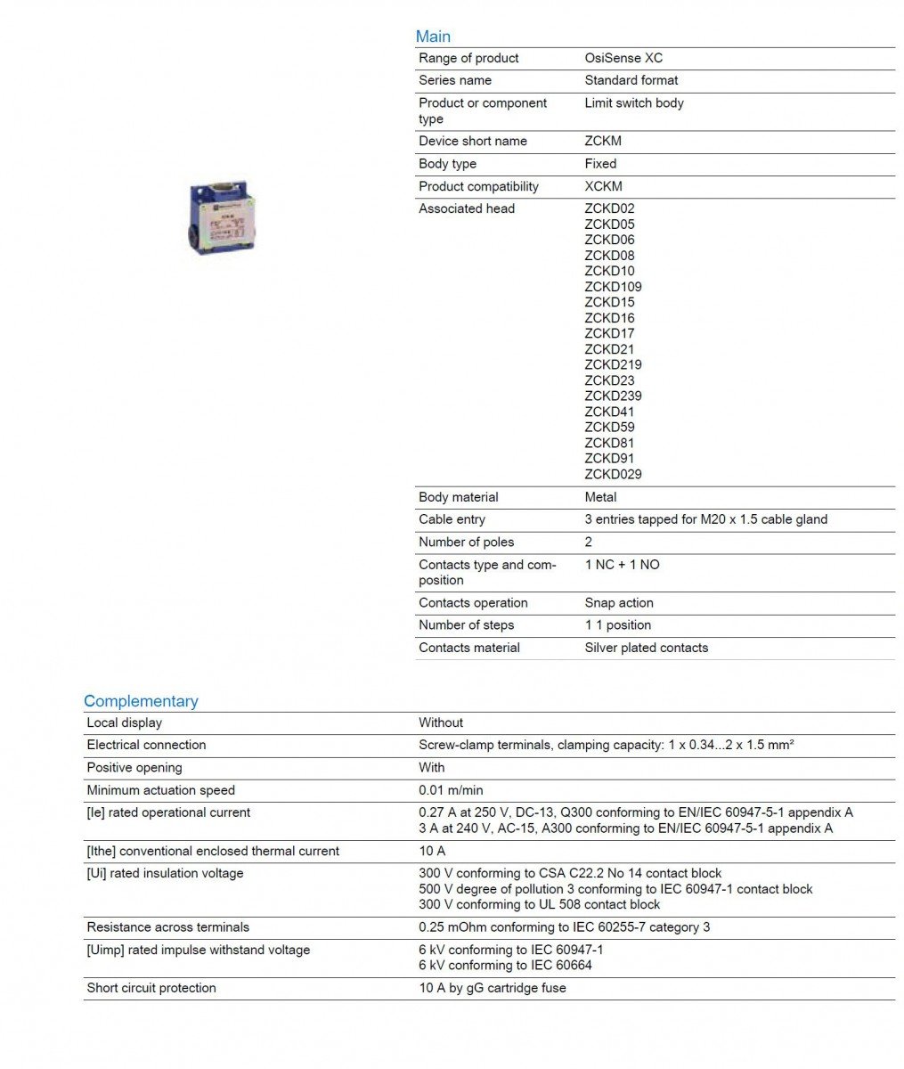 Schneider Electric ZCKM1H29