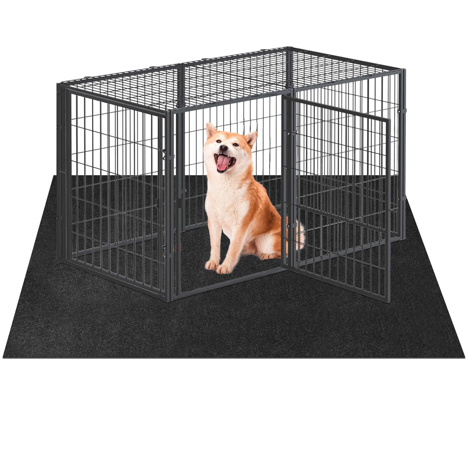 Dog Playpen Mat, Dog Crate Pad Liner for Kennel Training Under Pet Cage Mat Absorbs Waterproof Non-Slip Reusable Puppy Pad to Protect Floors, 29"×48"