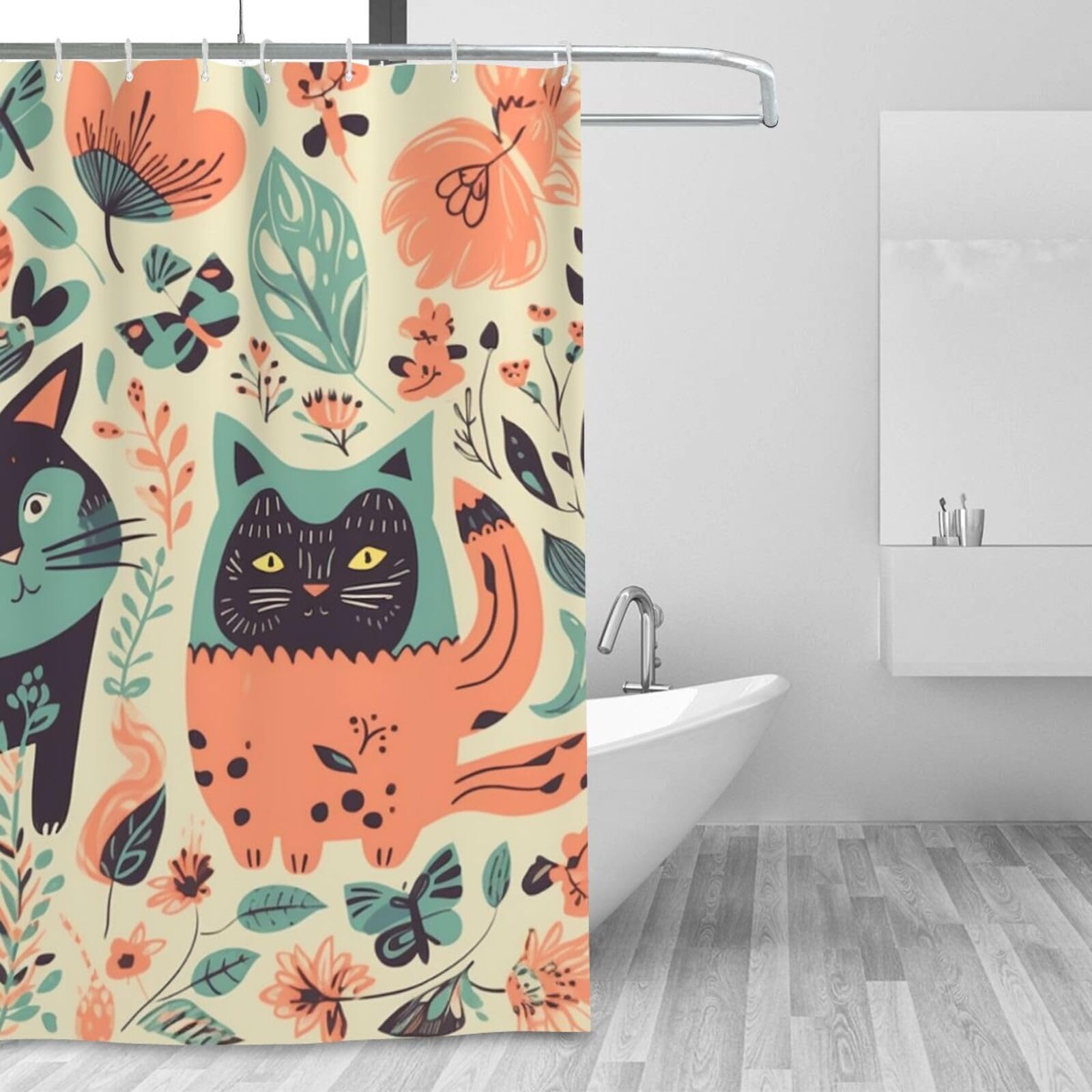 Rideau de douche d'hiver 183x183 cm pour créer une ambiance cocooning au bain