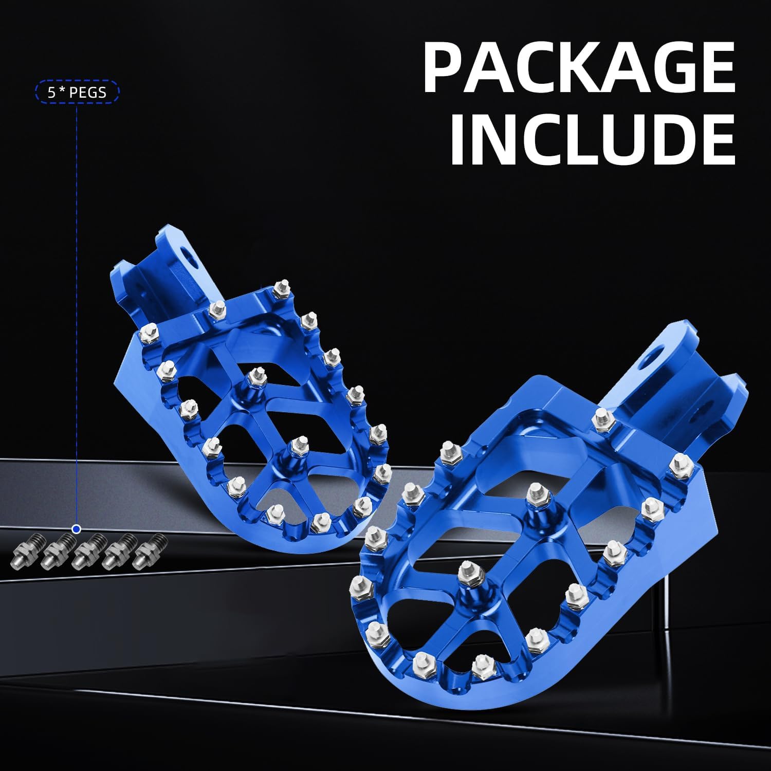 CHANGCHENG Dirt Bike Foot Pegs Motorcycle Footpegs Foot Pedals Rests CNC for Sur Ron Light Bee S/X Segway X260 X160 Talaria Sting MX3 MX4 Talaria XXX Taparia Blue