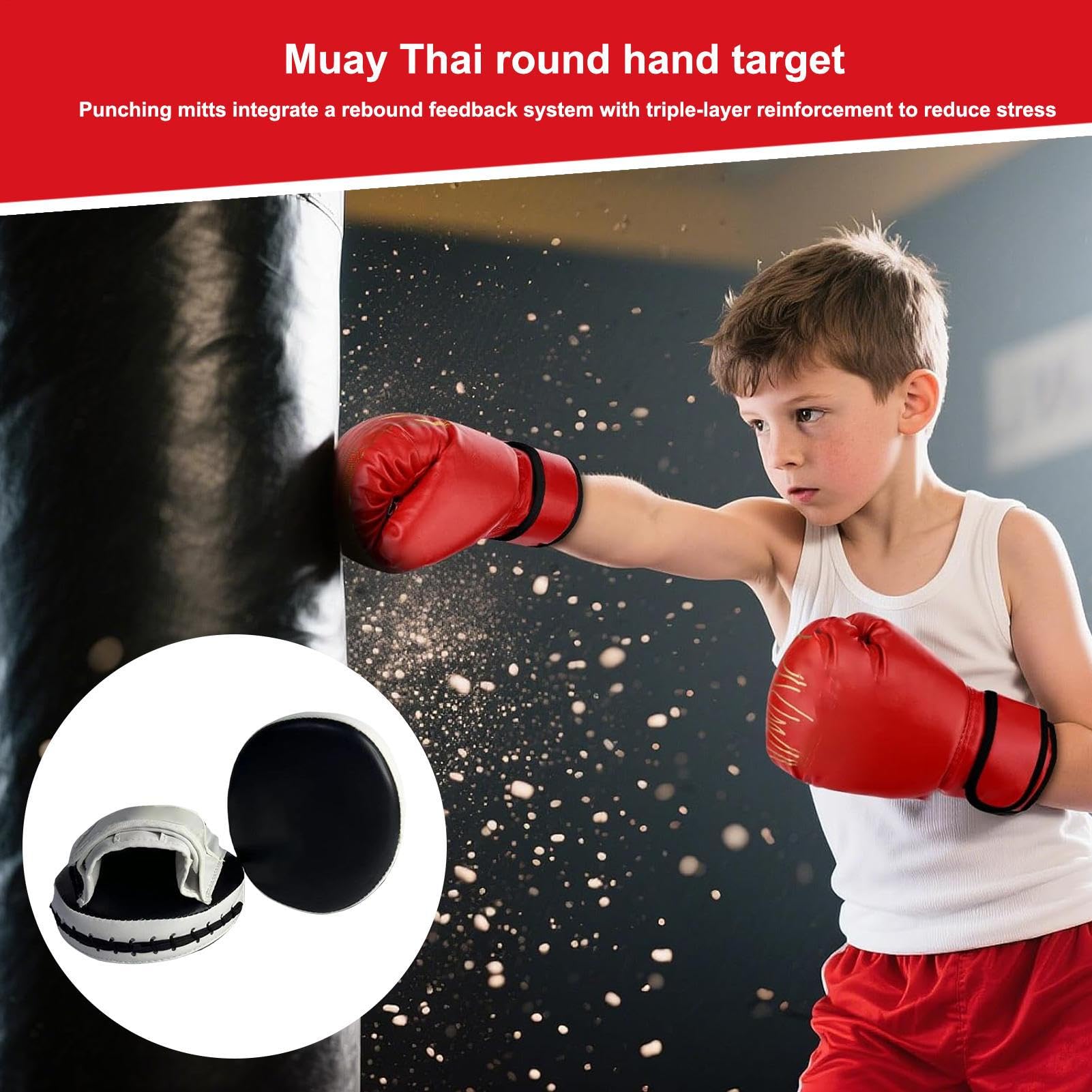 Guantoni da boxe – Shock Absorption Kickboxing Strike Shield, guanti da boxe durevoli per bambini, uomini e donne, perfetti per combattenti professionisti, appassionati di fitness, allenamento di arti