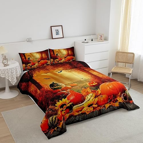 Miniatura 2 de Juego de edredón de decoración de otoño para niños, niñas y mujeres, ropa de cama de regalo para el día de Acción de Gracias, ropa de cama de
