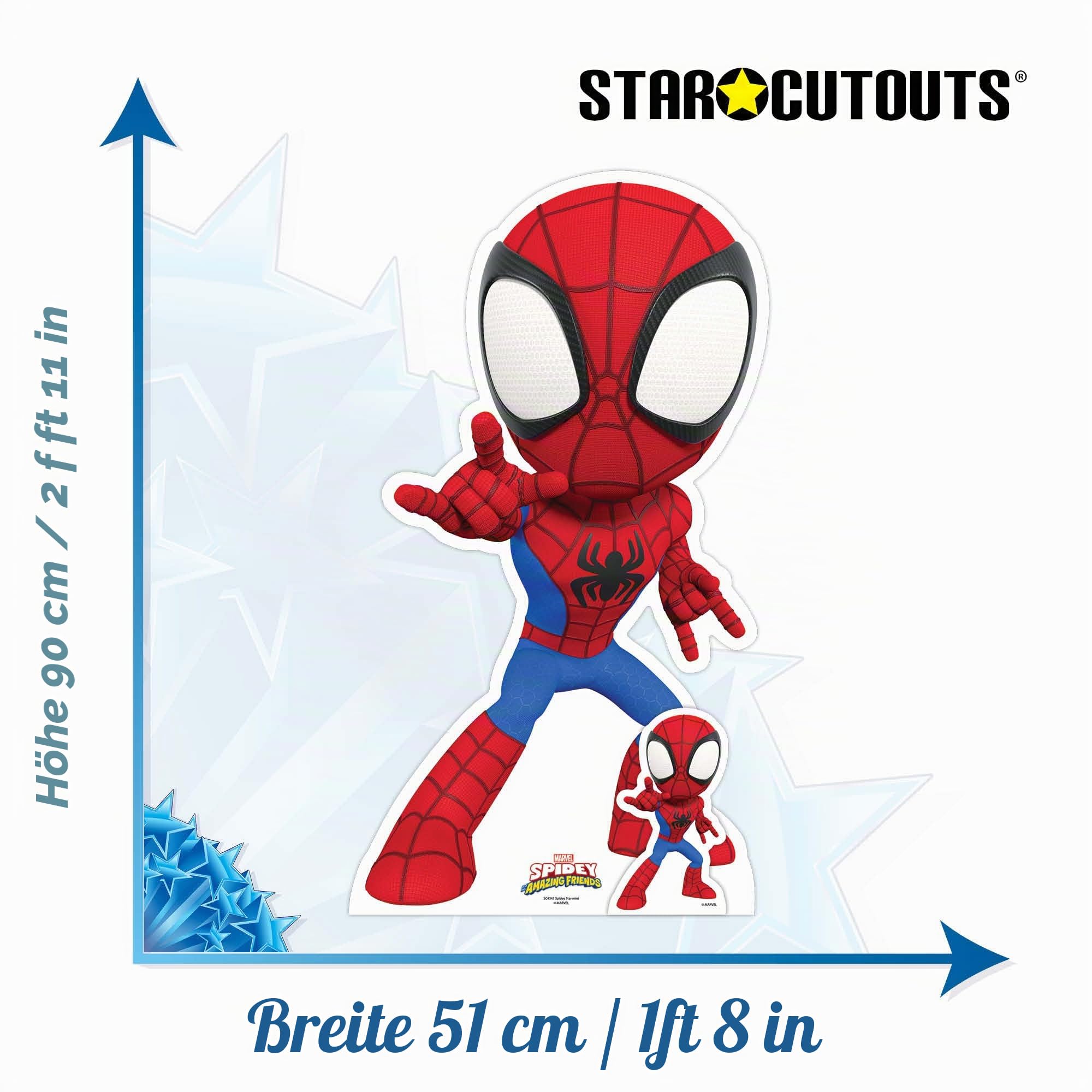 Star Cutouts SC4341 Pappaufsteller Spidey und Seine erstaunlichen Freunde, perfekt für Spider-Man-Fans, Partys und Veranstaltungen