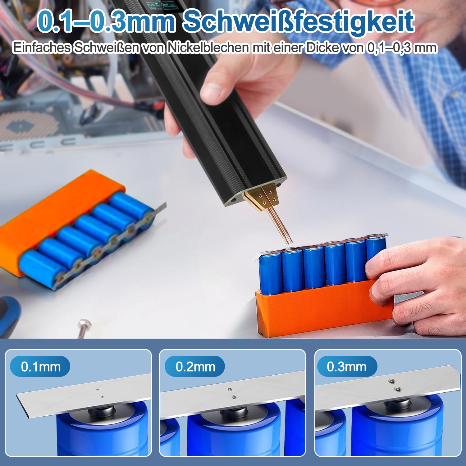 AWithZ batterijpuntlasser, 2-in-1 draagbare puntlasser met automatische en handmatige modi, 11 instelbare snelheden voor doe-het-zelvers (H1