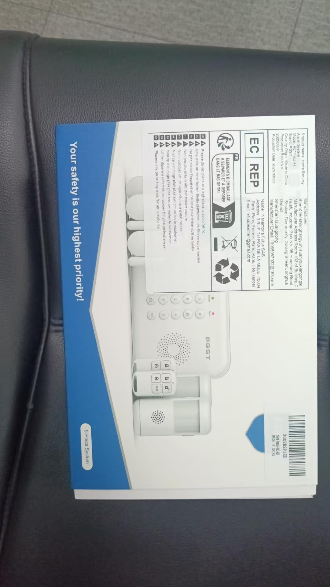 Sistema de Alarma doméstica inalámbrico, Kit antirrobo DIY con sensores de Puerta, Detector de Movimiento, Sirena Sonora, alertas por SMS 4G/App Tuya para apartamento,Oficina,Garaje